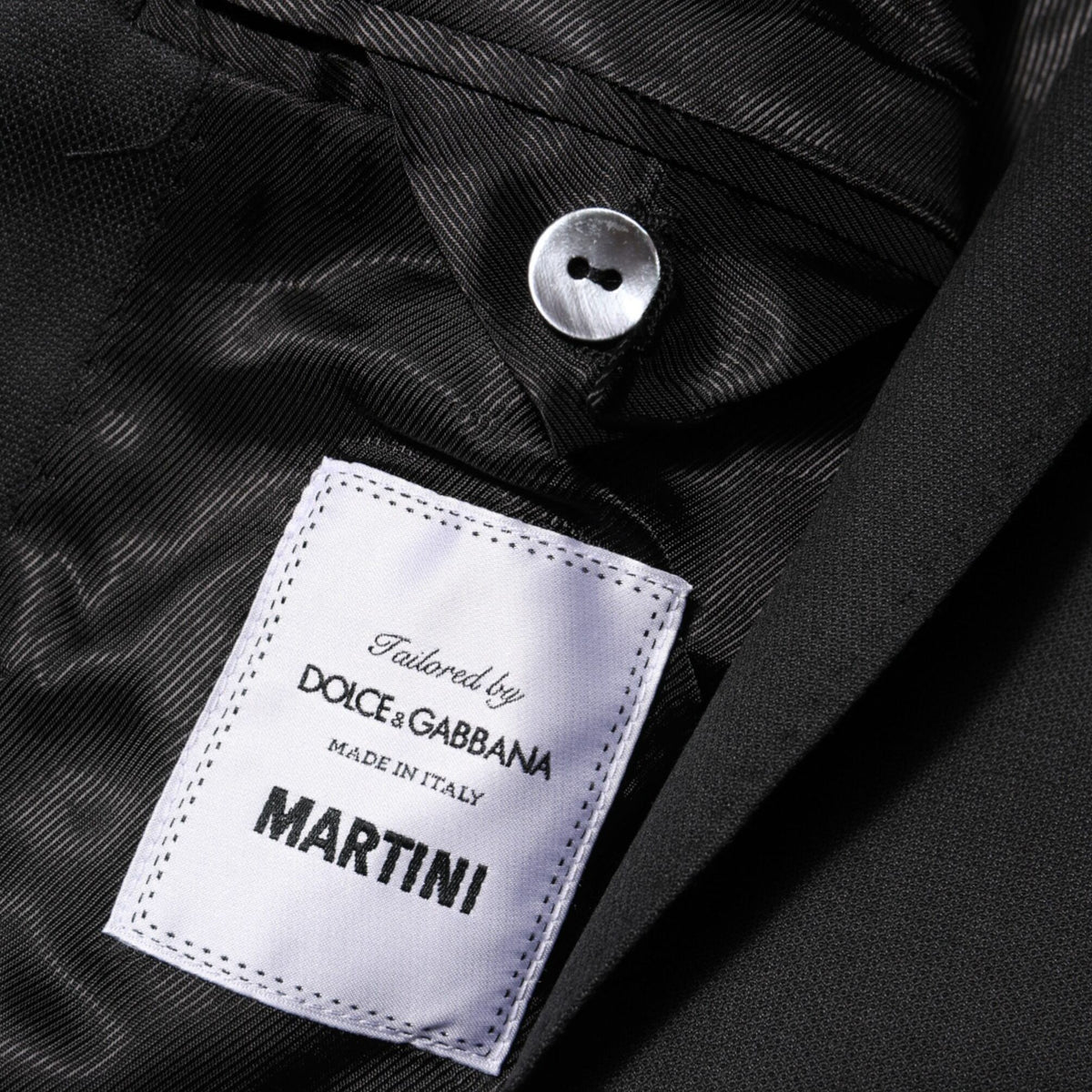 Dolce & Gabbana Dark Gray Single Breasted Men Coat MARTINI Blazer