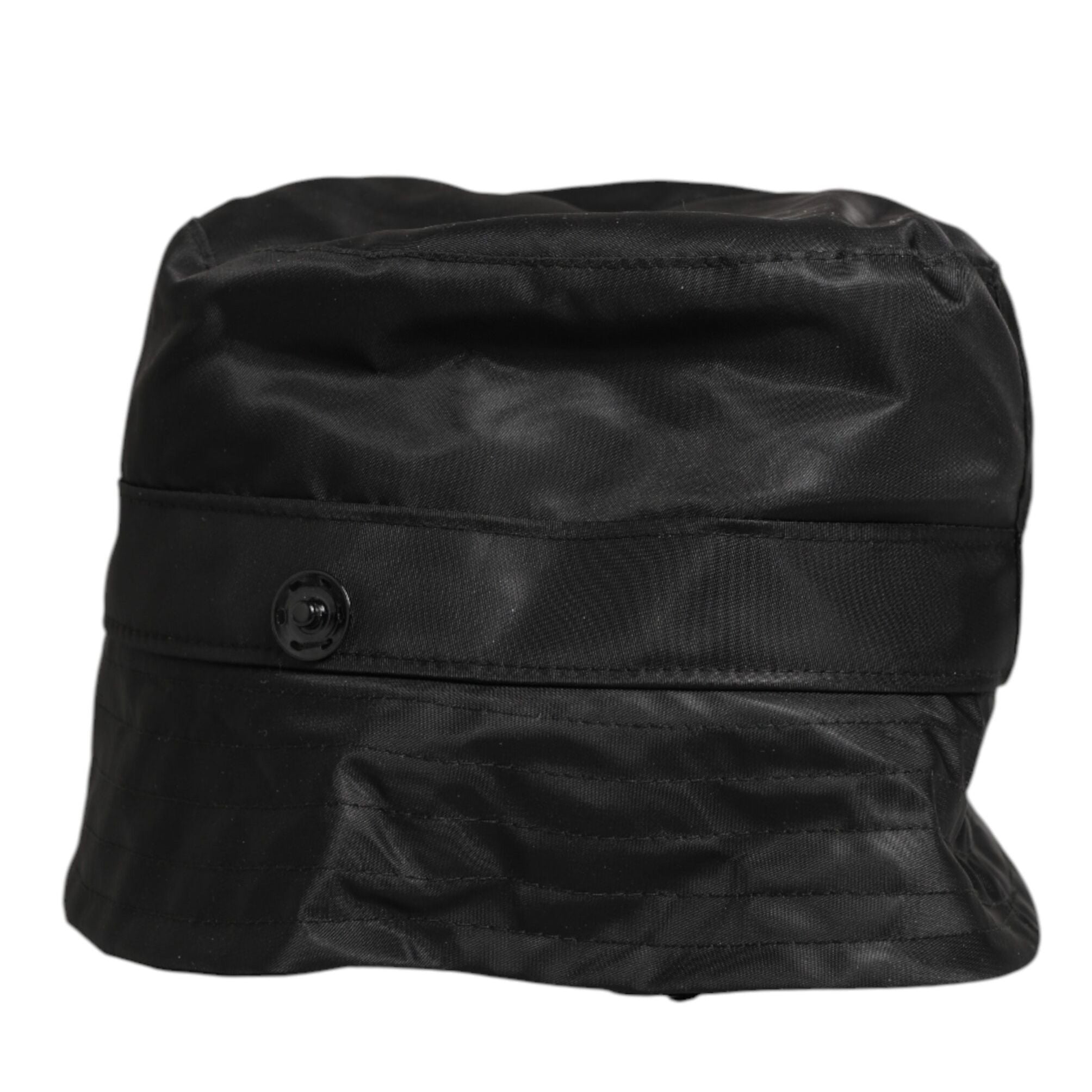 Dolce & Gabbana Black PVC Wide Brim Men Bucket Capello Hat