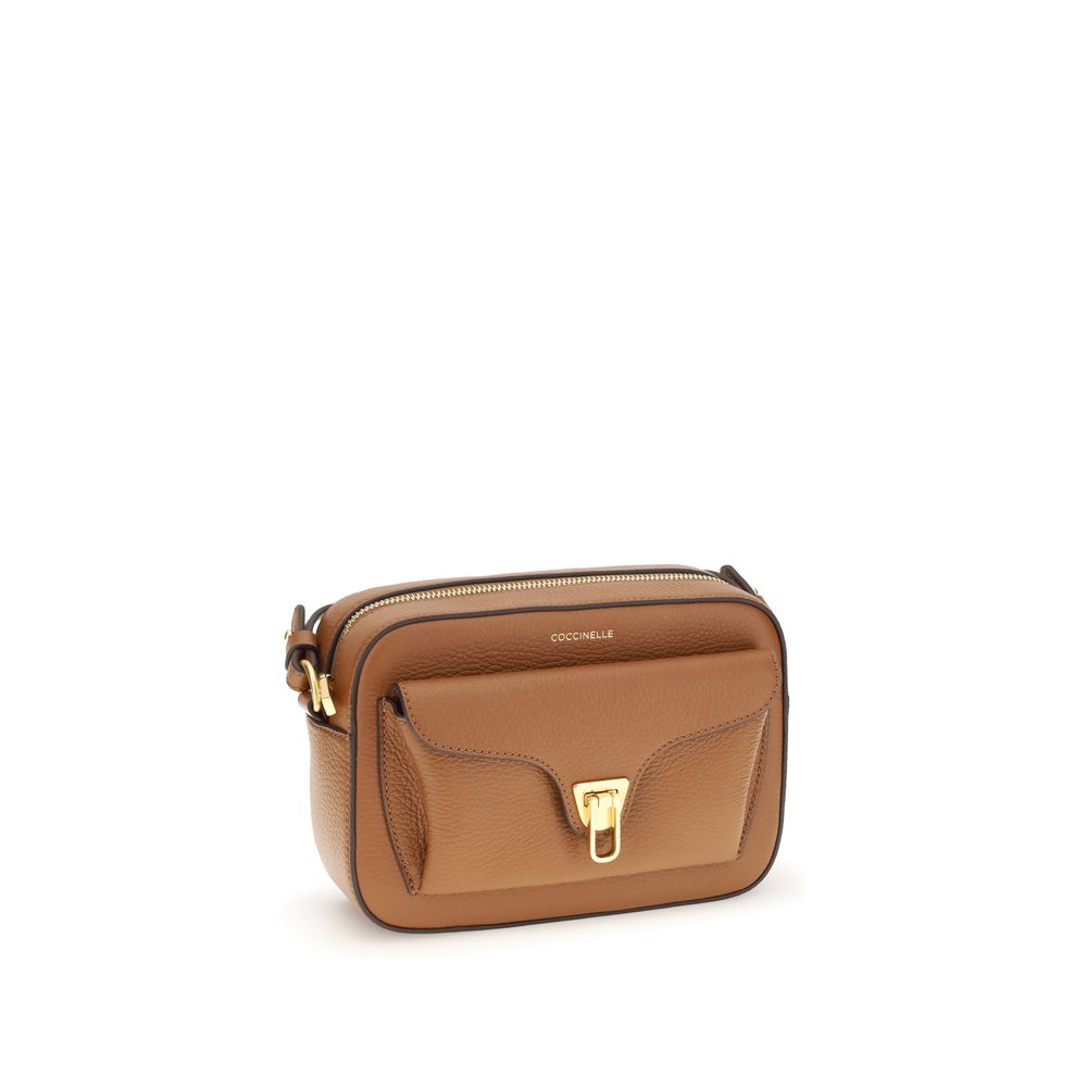 Coccinelle Brown Calf Leather Bos Taurus Shoulder Bag