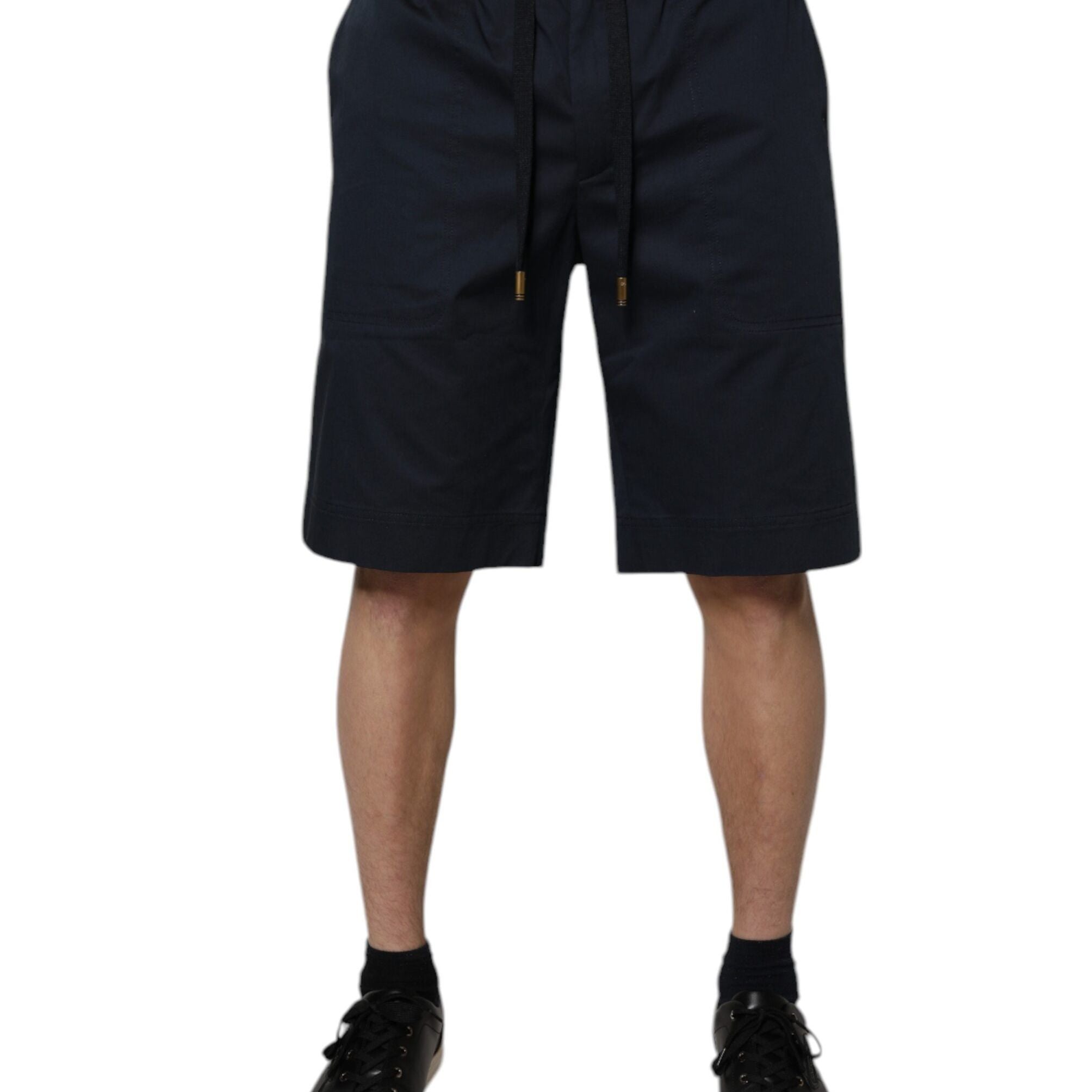 Dolce & Gabbana Navy Blue Cotton Stretch Men Bermuda Shorts