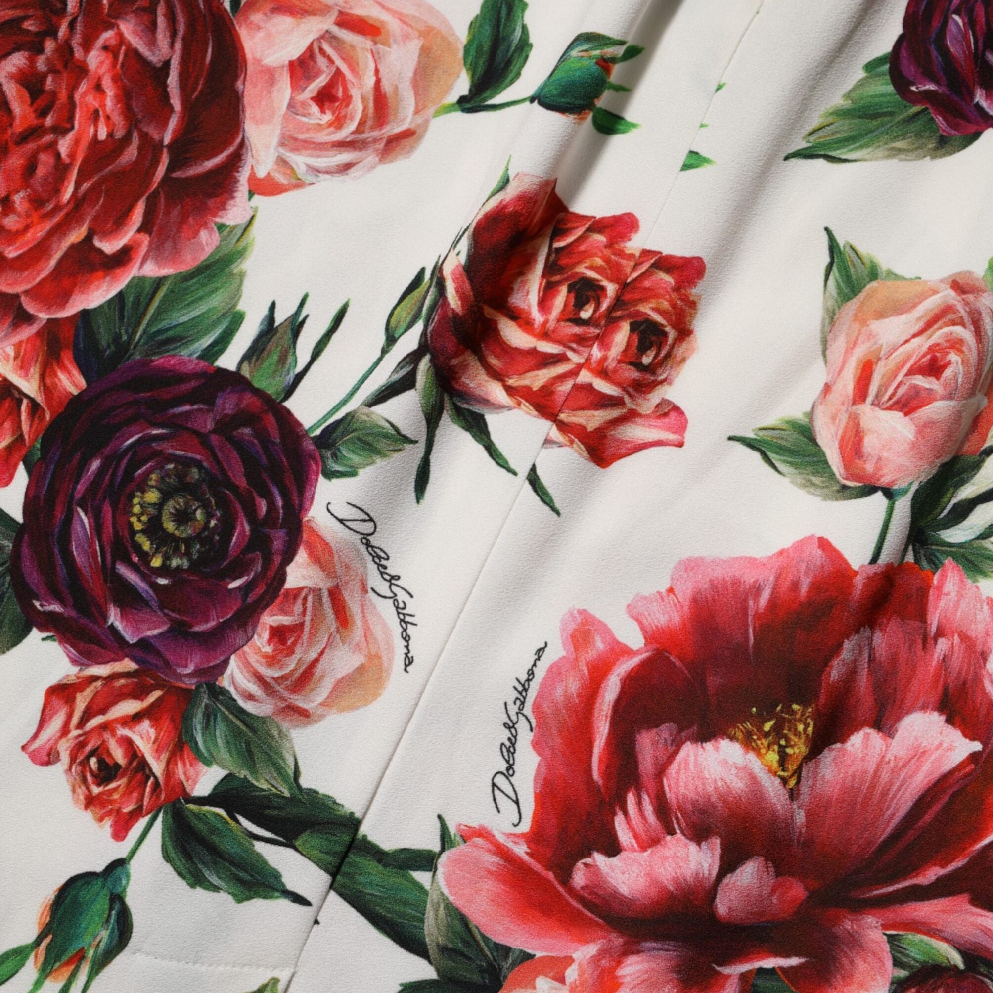 Dolce & Gabbana Multicolor Floral Print Viscose Sheath Dress