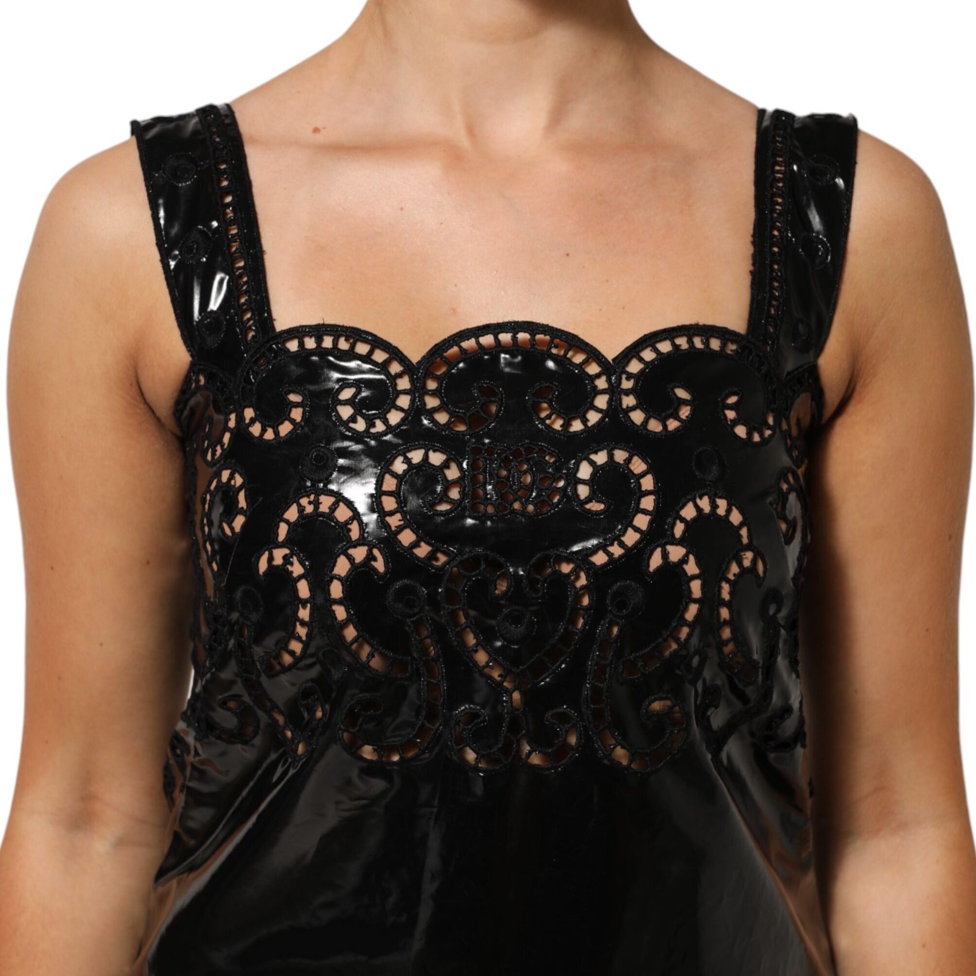 Dolce & Gabbana Black Cut Out A-line Sheath Mini Dress
