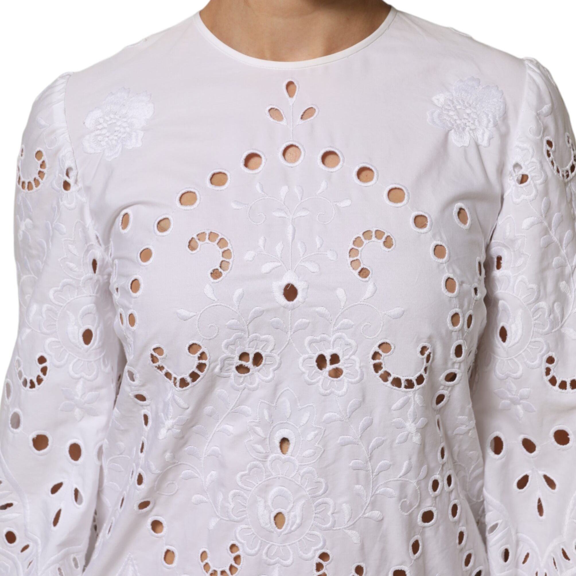 Dolce & Gabbana White Cut Out A-line Sheath Mini Dress