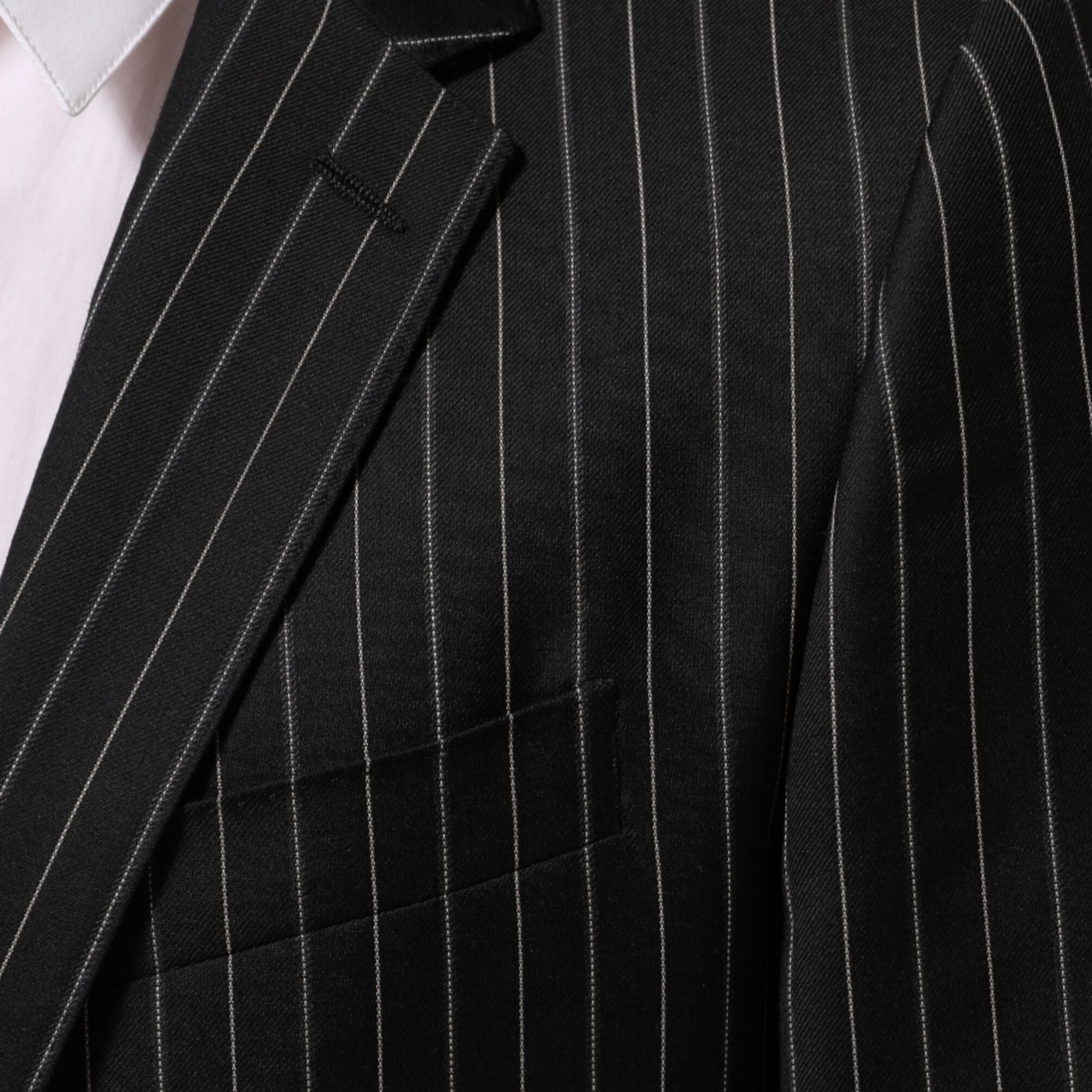 Dolce & Gabbana Black Stripes MARTINI 1 Button Suit Blazer