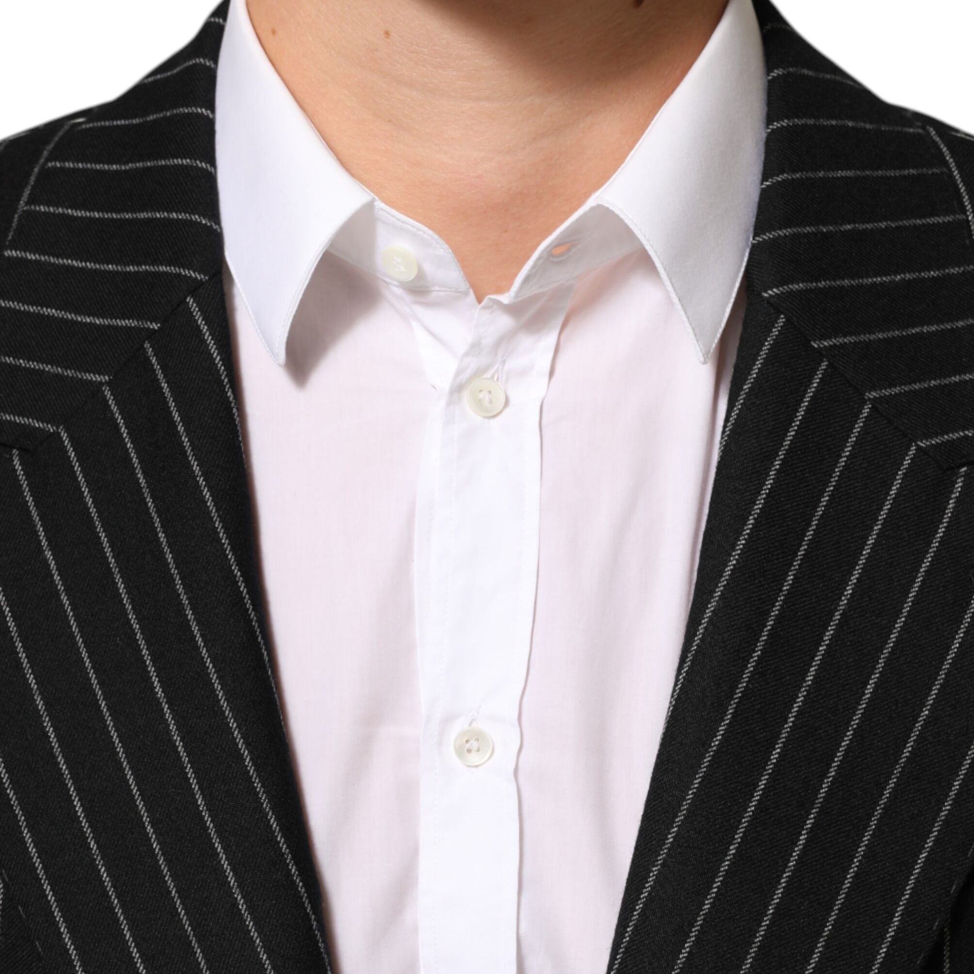 Dolce & Gabbana Black Stripes 2 Buttons Suit Jacket Blazer