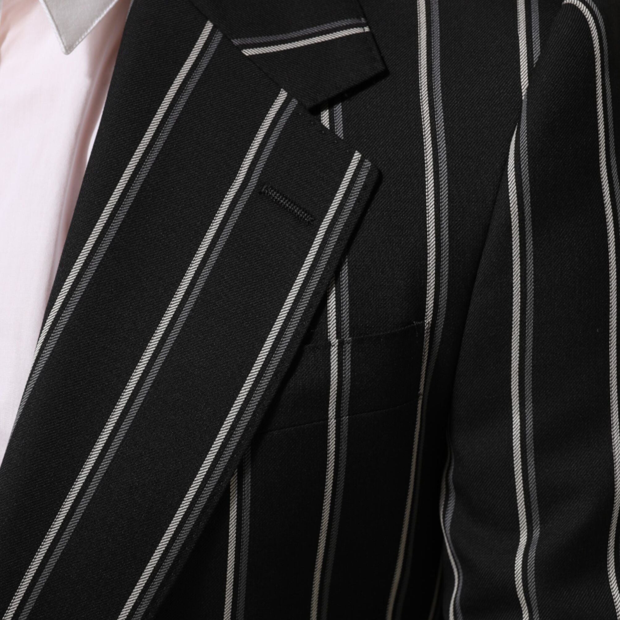 Dolce & Gabbana Black Stripes SICILIA 1 Button Suit Blazer