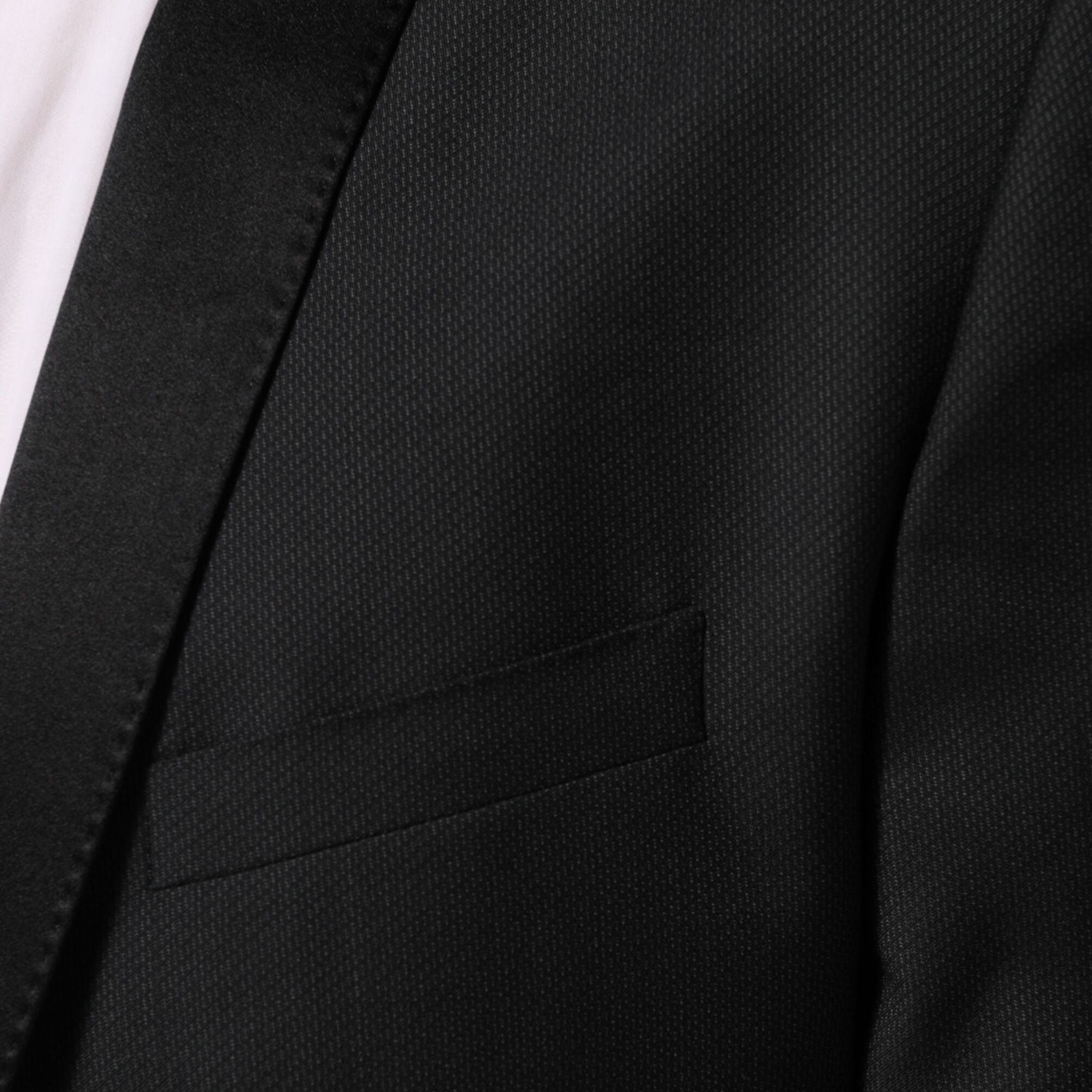Dolce & Gabbana Black Wool GOLD 1 Button Suit Coat Blazer