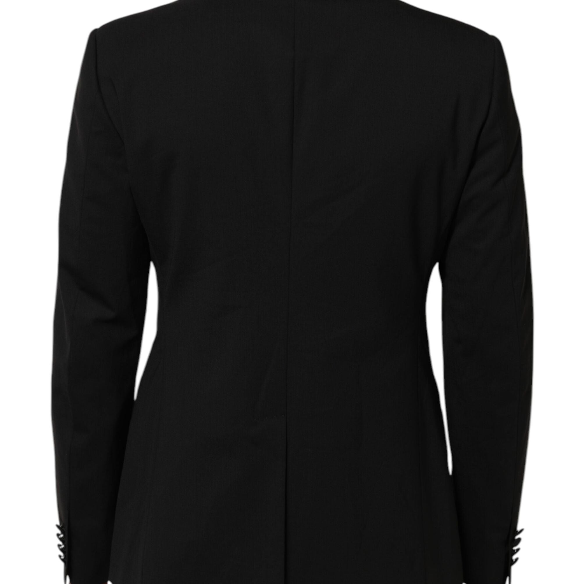 Dolce & Gabbana Black Wool 2 Buttons Suit Men Jacket Blazer