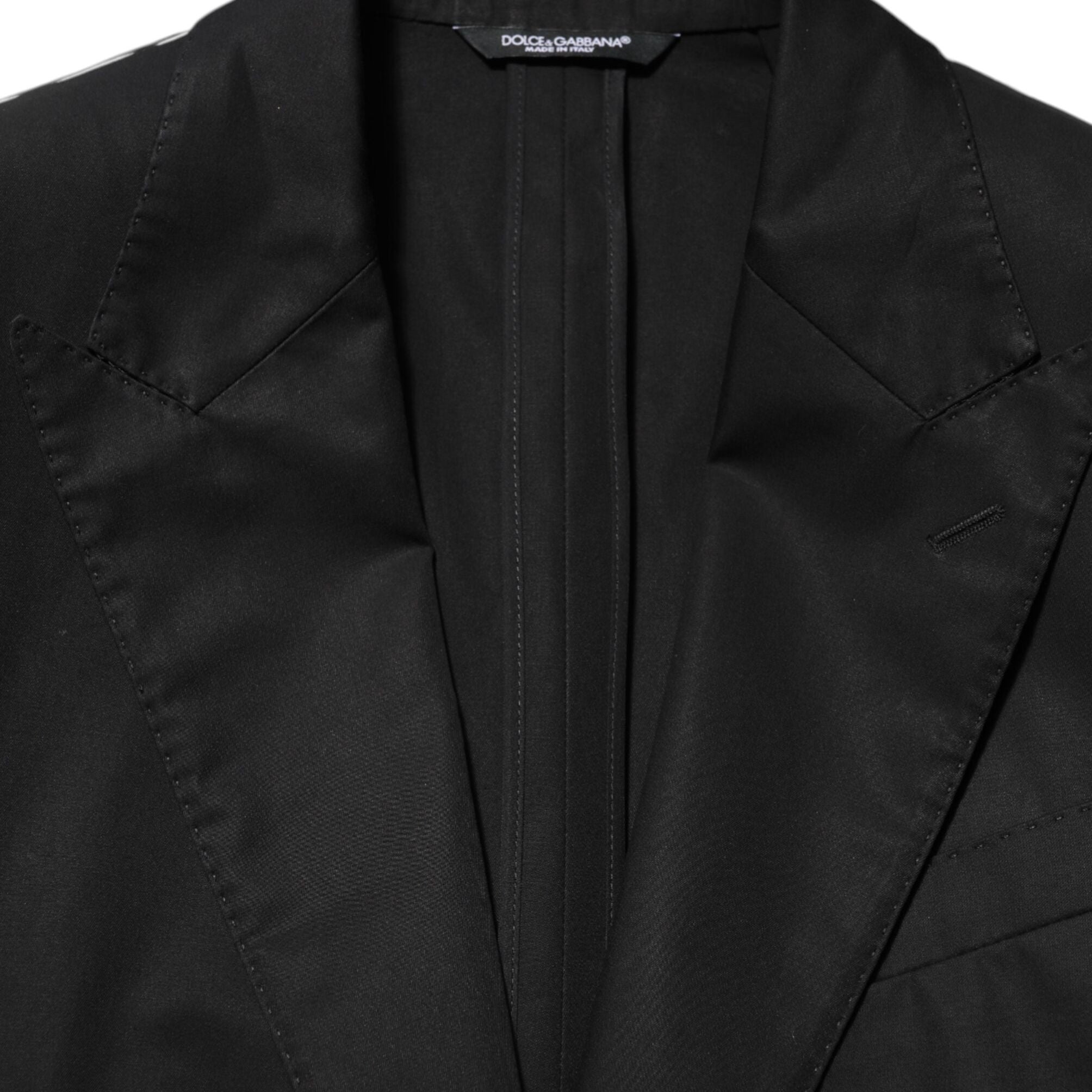 Dolce & Gabbana Black Wool 2 Buttons Suit Men Jacket Blazer