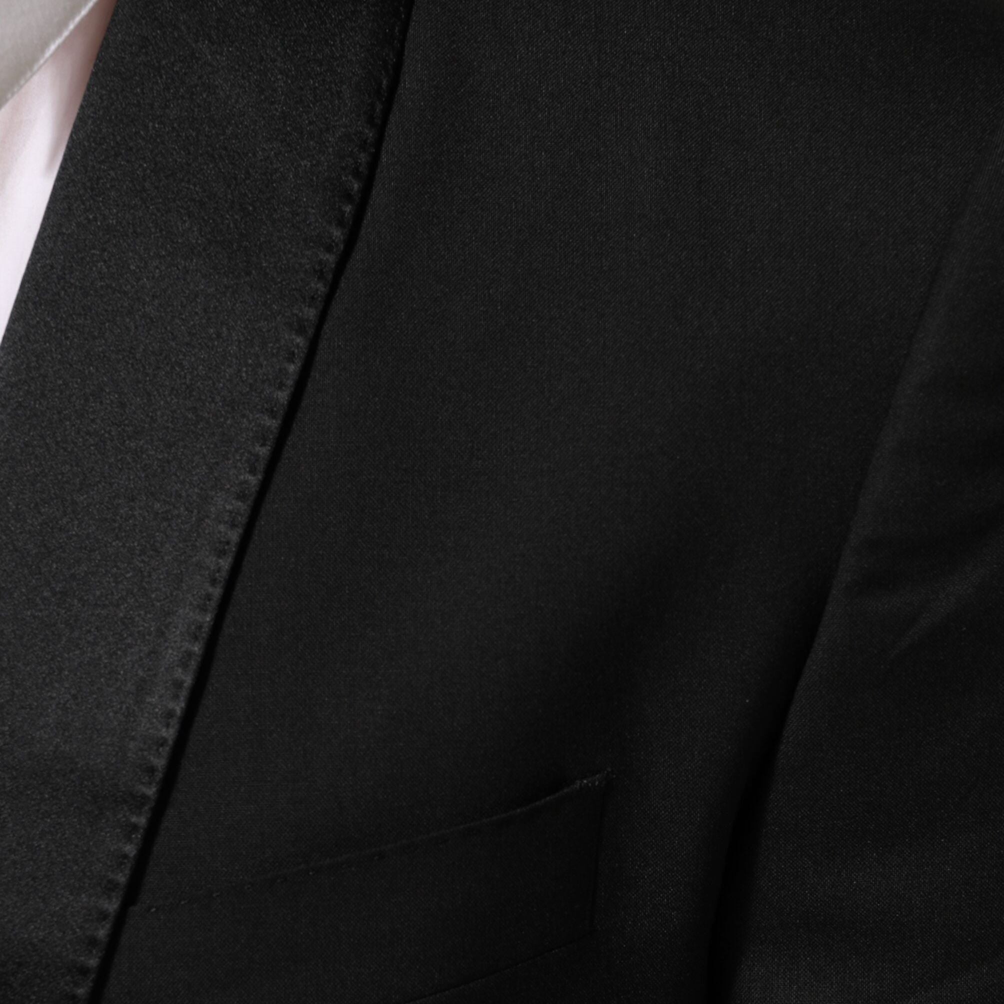 Dolce & Gabbana Black MARTINI 1 Button Suit Jacket Blazer