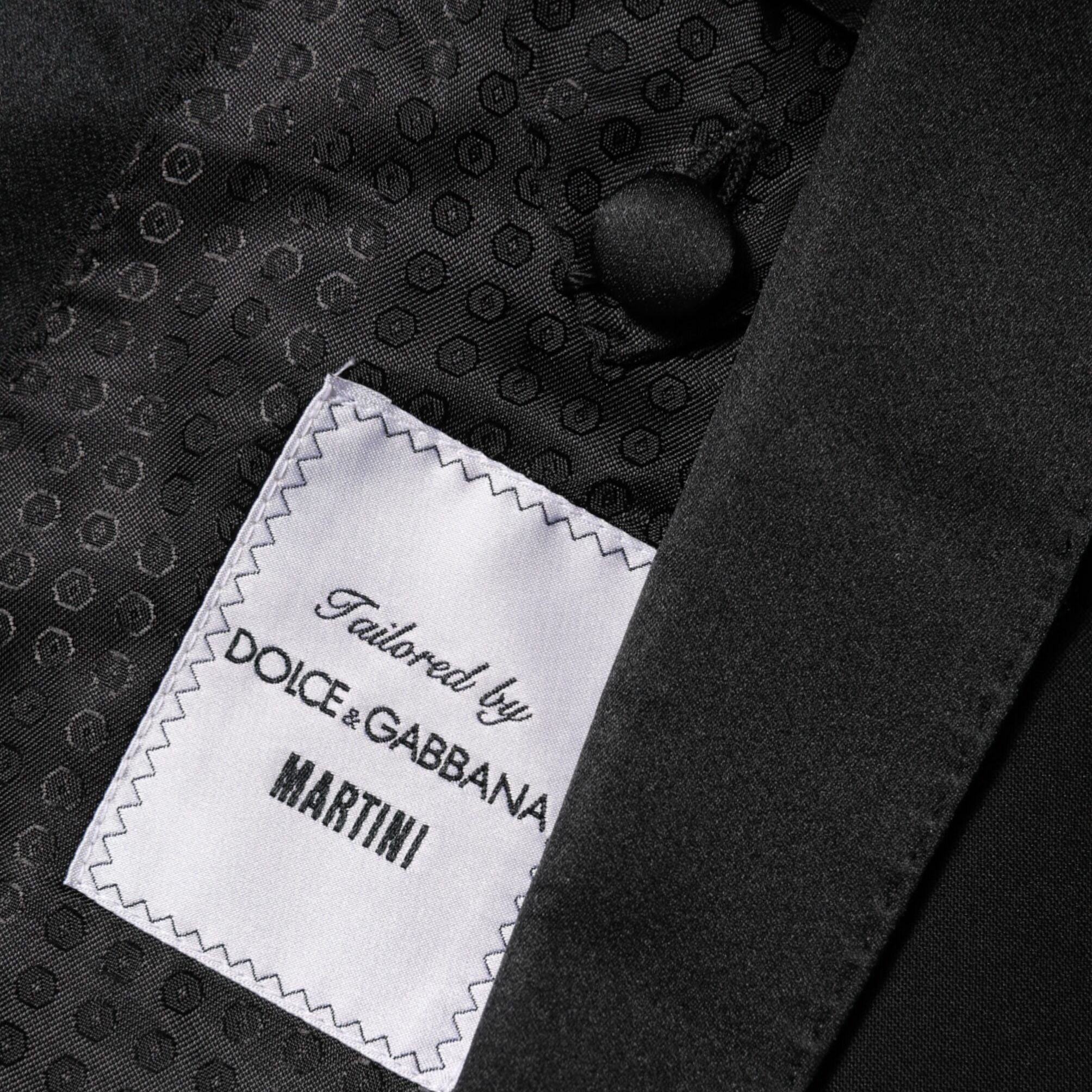Dolce & Gabbana Black MARTINI 1 Button Suit Jacket Blazer