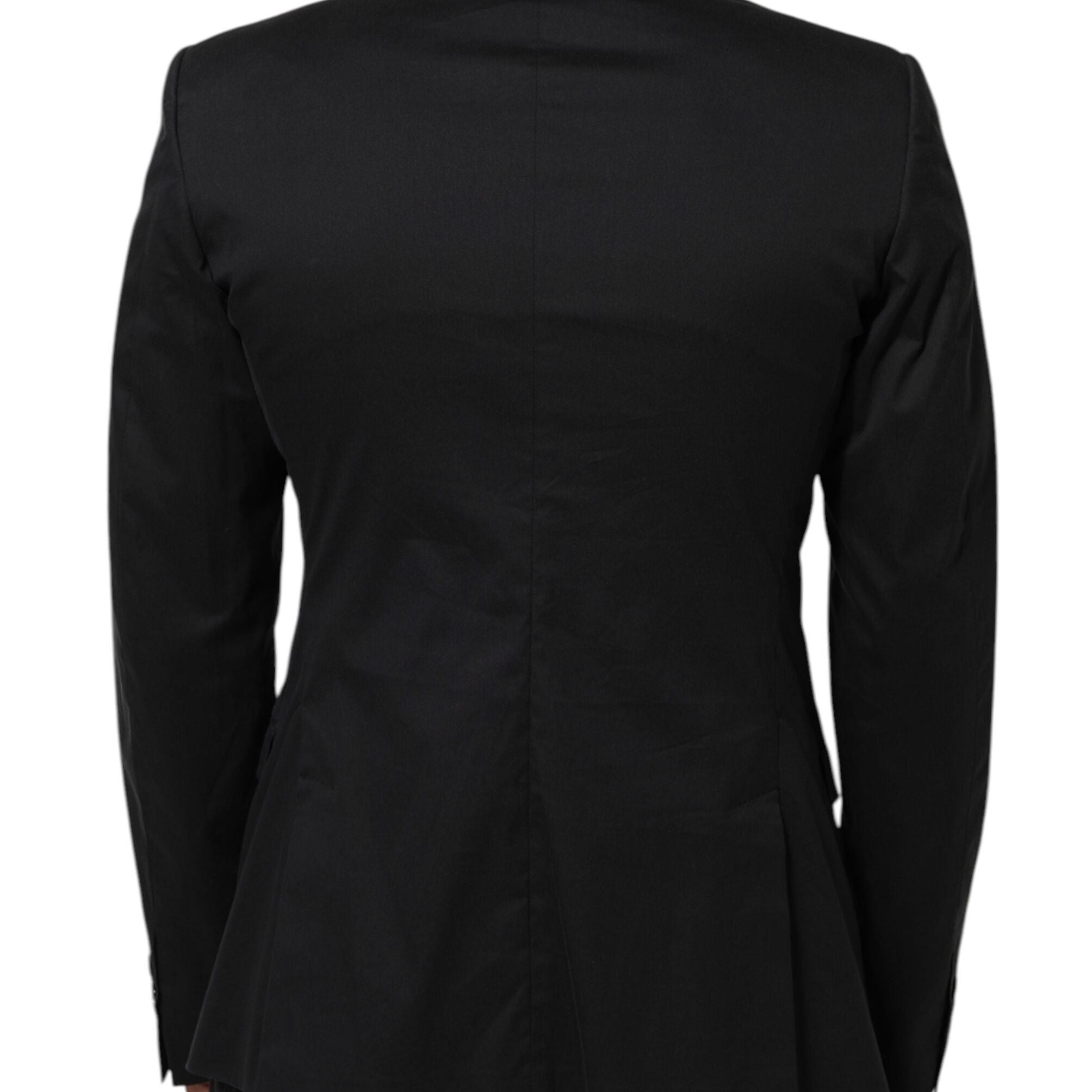 Dolce & Gabbana Black Cotton 2 Buttons Suit Jacket Blazer