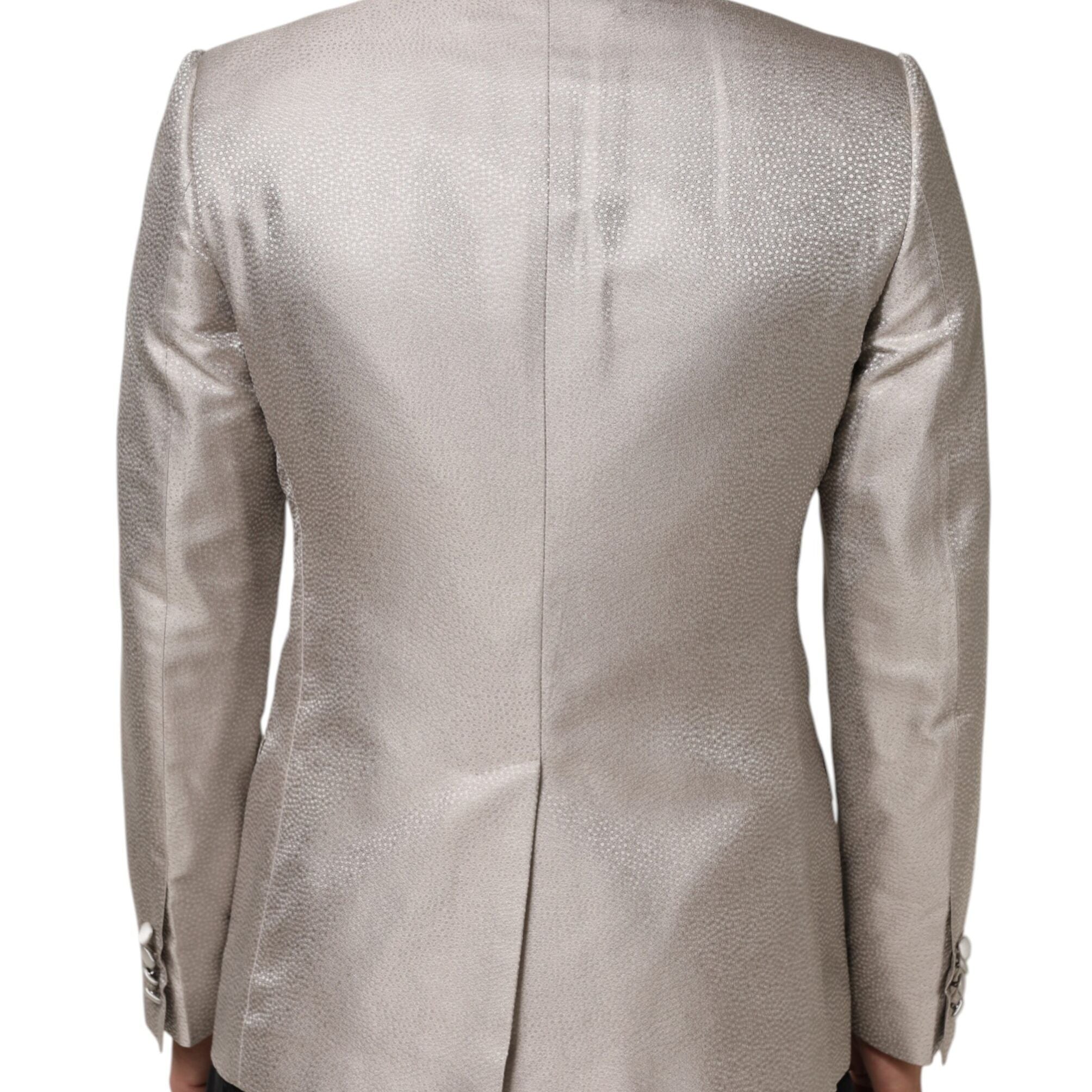 Dolce & Gabbana Beige MARTINI Double-Breasted Suit Blazer