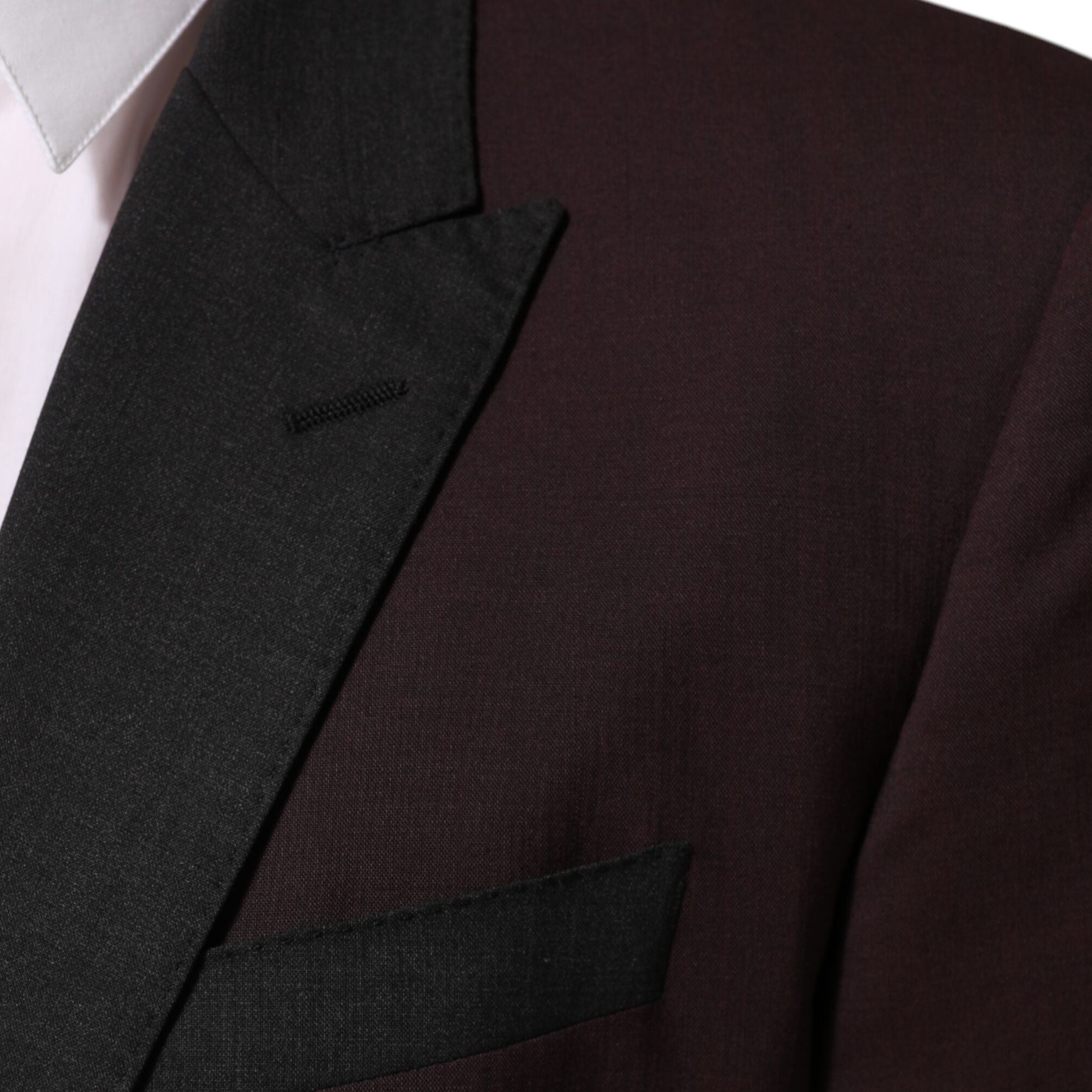 Dolce & Gabbana Maroon Wool 2 Buttons Suit Jacket Blazer