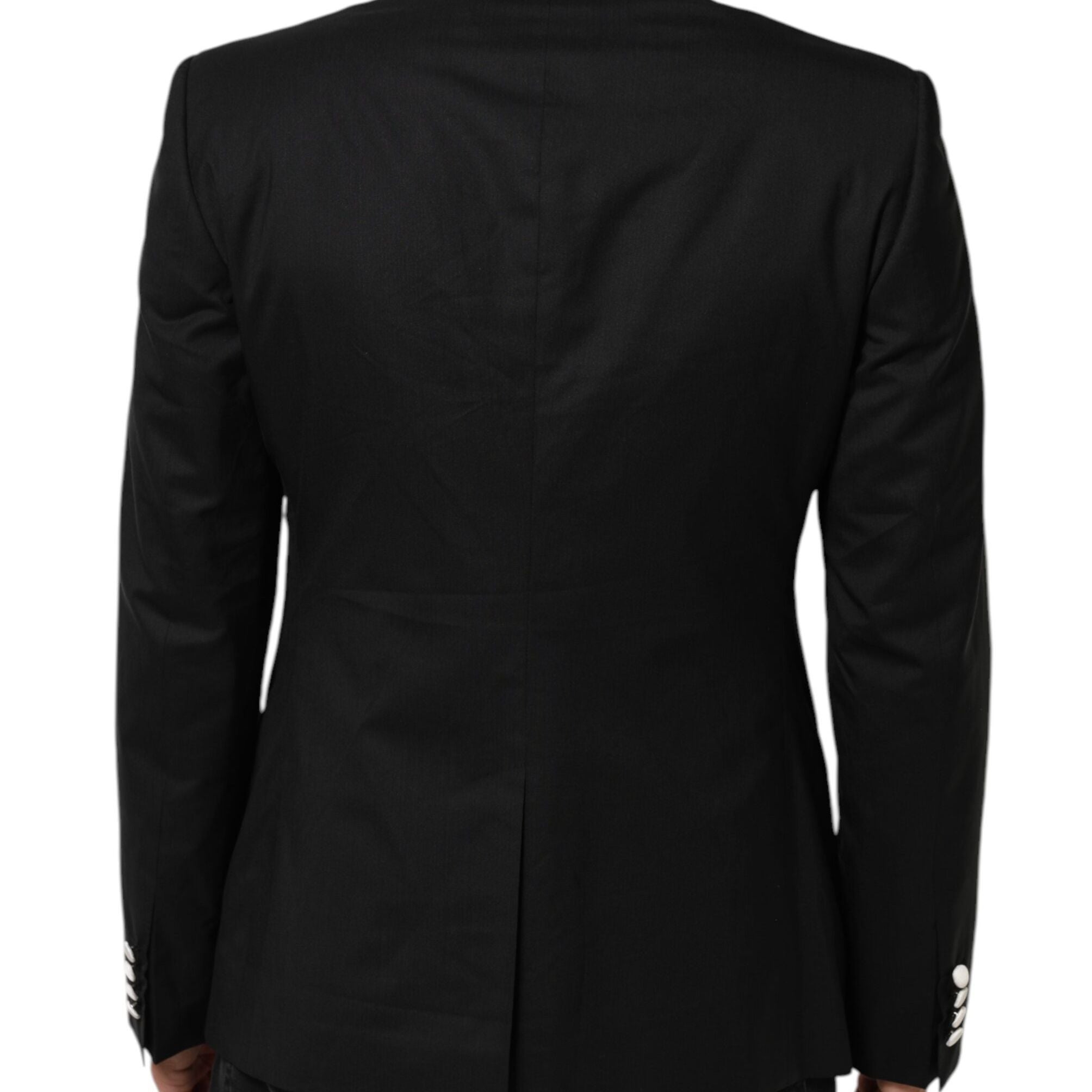 Dolce & Gabbana Black White MARTINI 1 Button Men Suit Blazer