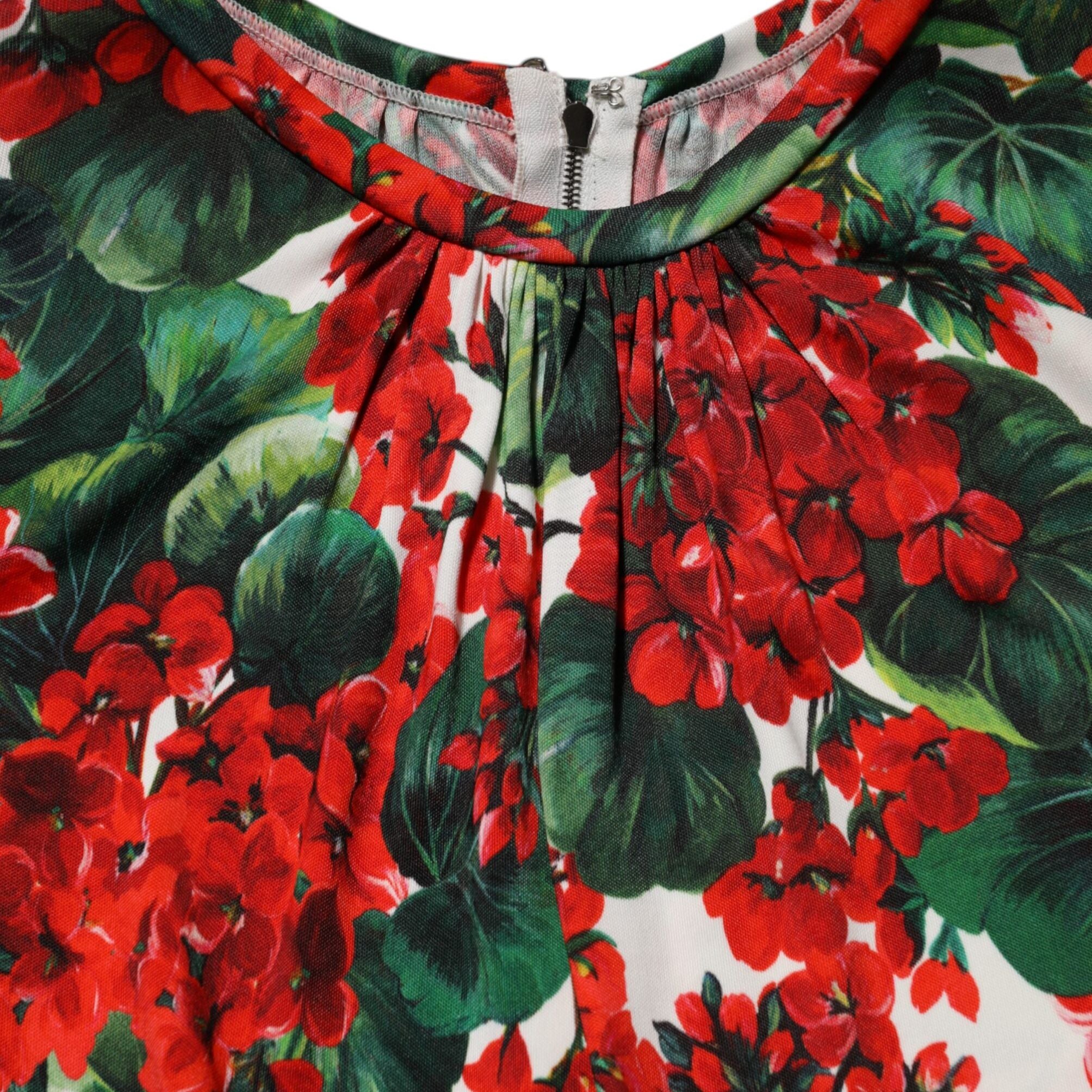 Dolce & Gabbana Multicolor Floral Short Portofino Dress