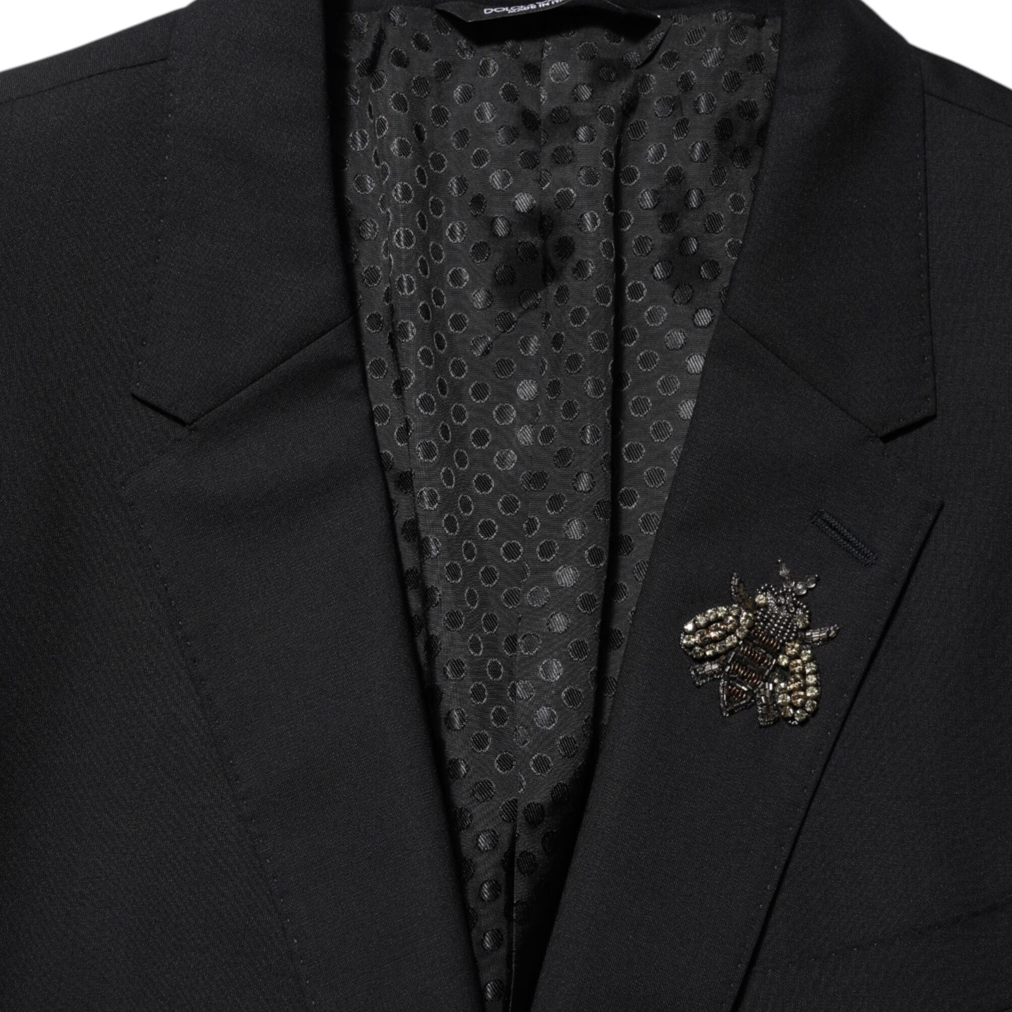 Dolce & Gabbana Black Bee MARTINI 2 Button Men Suit Blazer