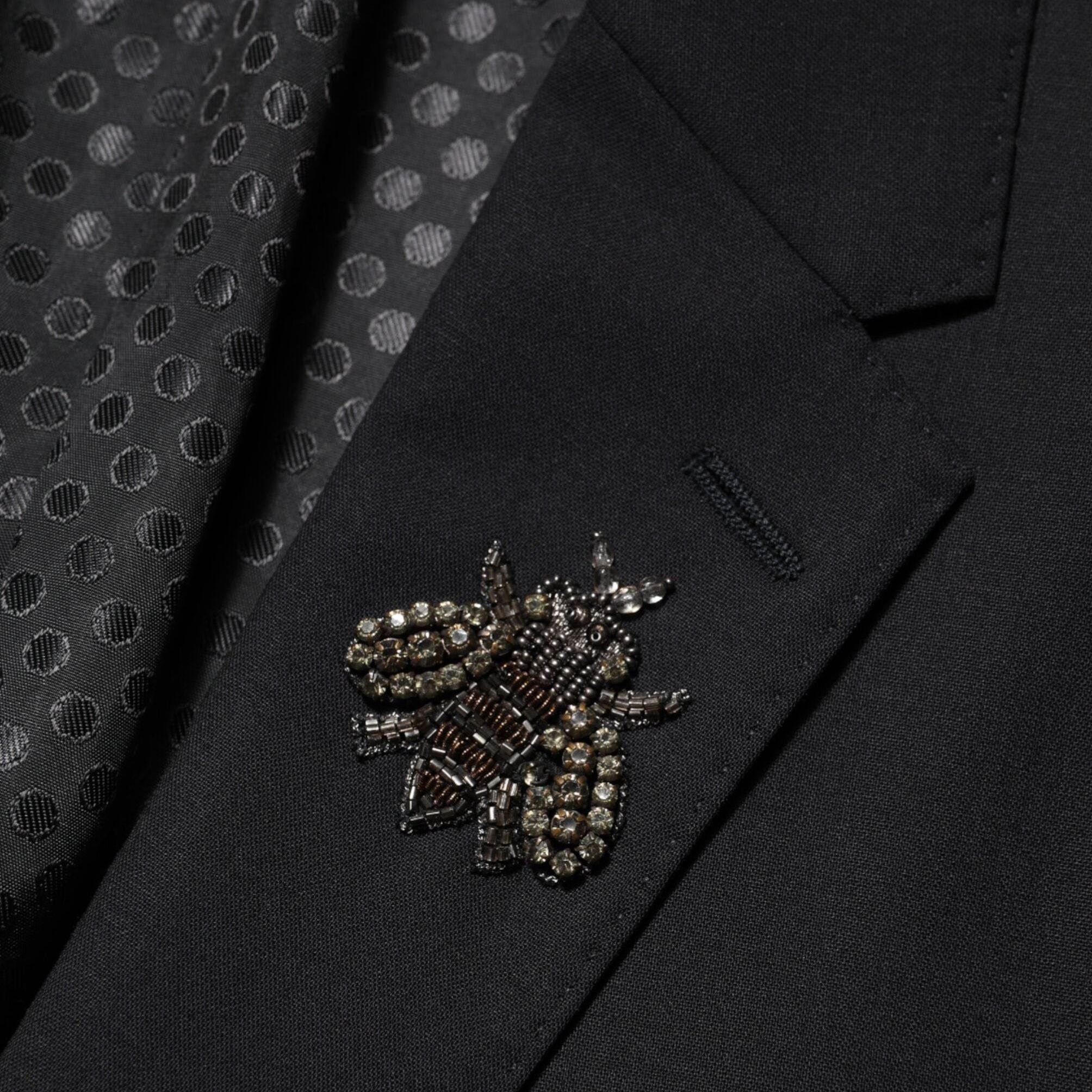 Dolce & Gabbana Black Bee MARTINI 2 Button Men Suit Blazer