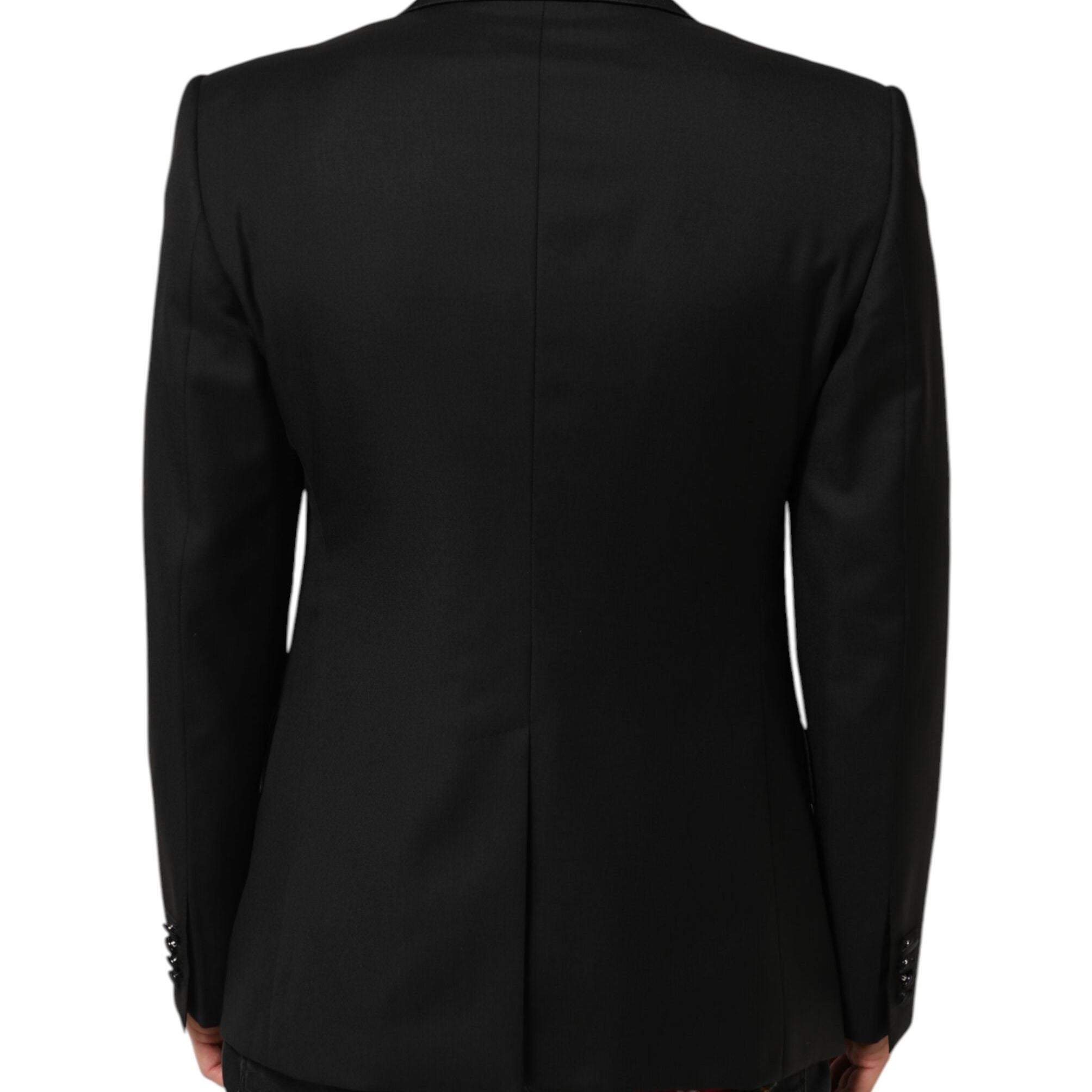 Dolce & Gabbana Black Wool 1 Button Suit Jacket Men Blazer