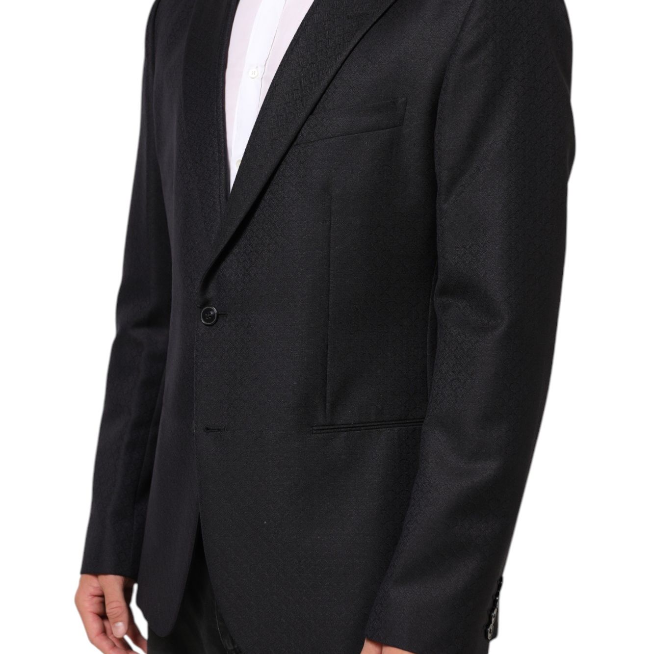 Dolce & Gabbana Black Wool 2 Buttons Suit Jacket Men Blazer