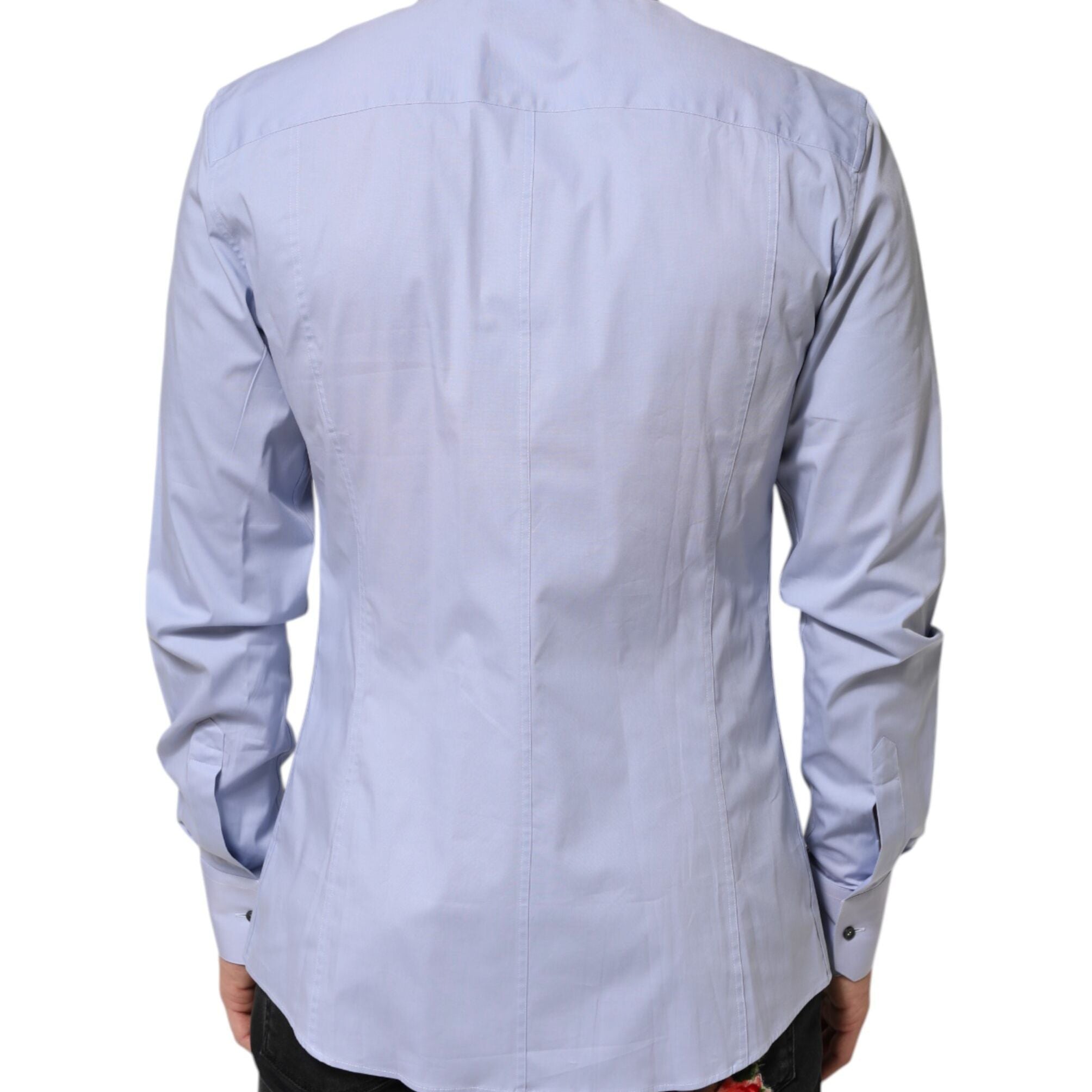 Dolce & Gabbana Blue SICILIA Cotton Men Dress Formal Shirt