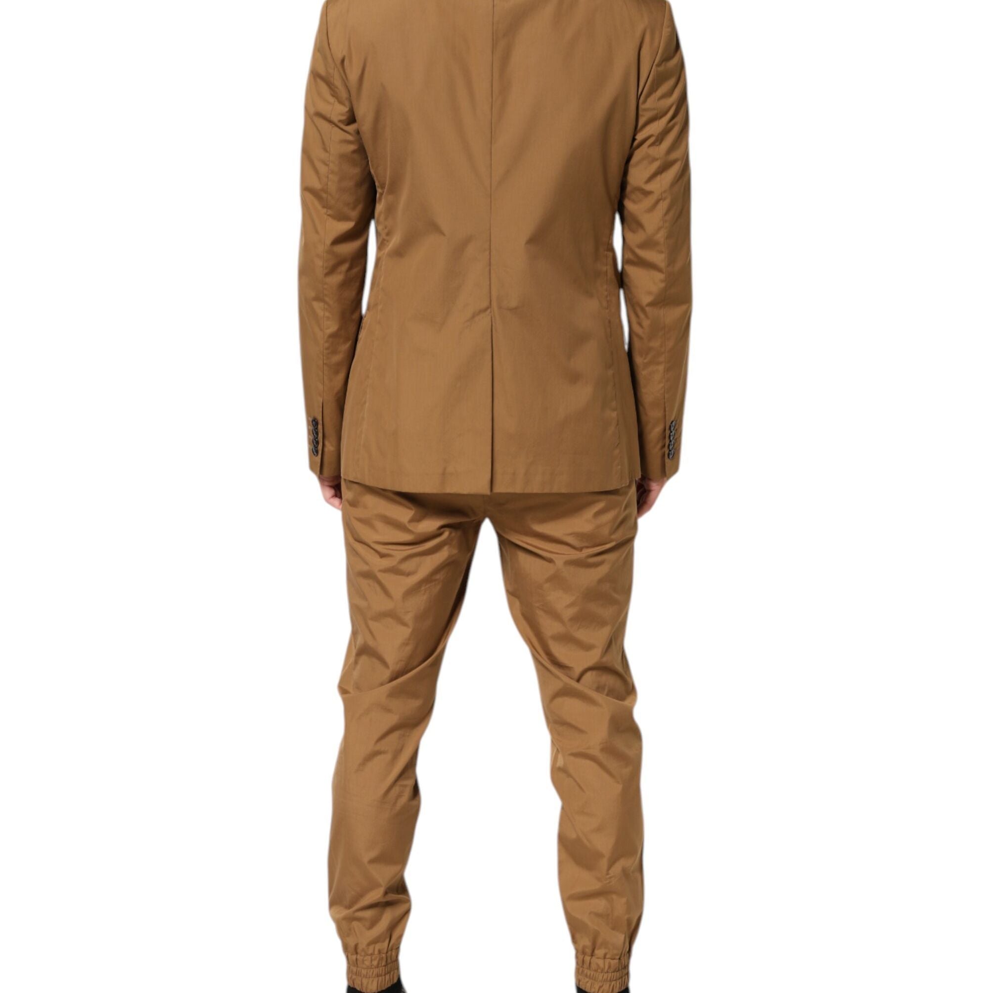 Dolce & Gabbana Brown TAORMINA Double-Breasted 2 Piece Suit