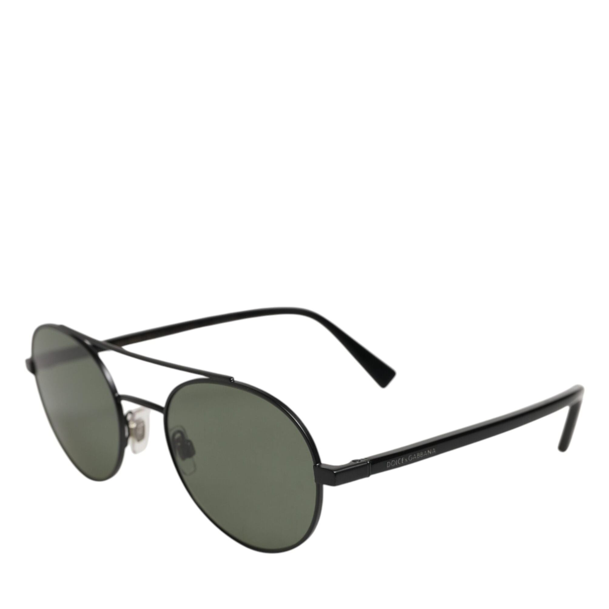 Dolce & Gabbana Matte Black Steel Frame Gray Lens Sunglasses