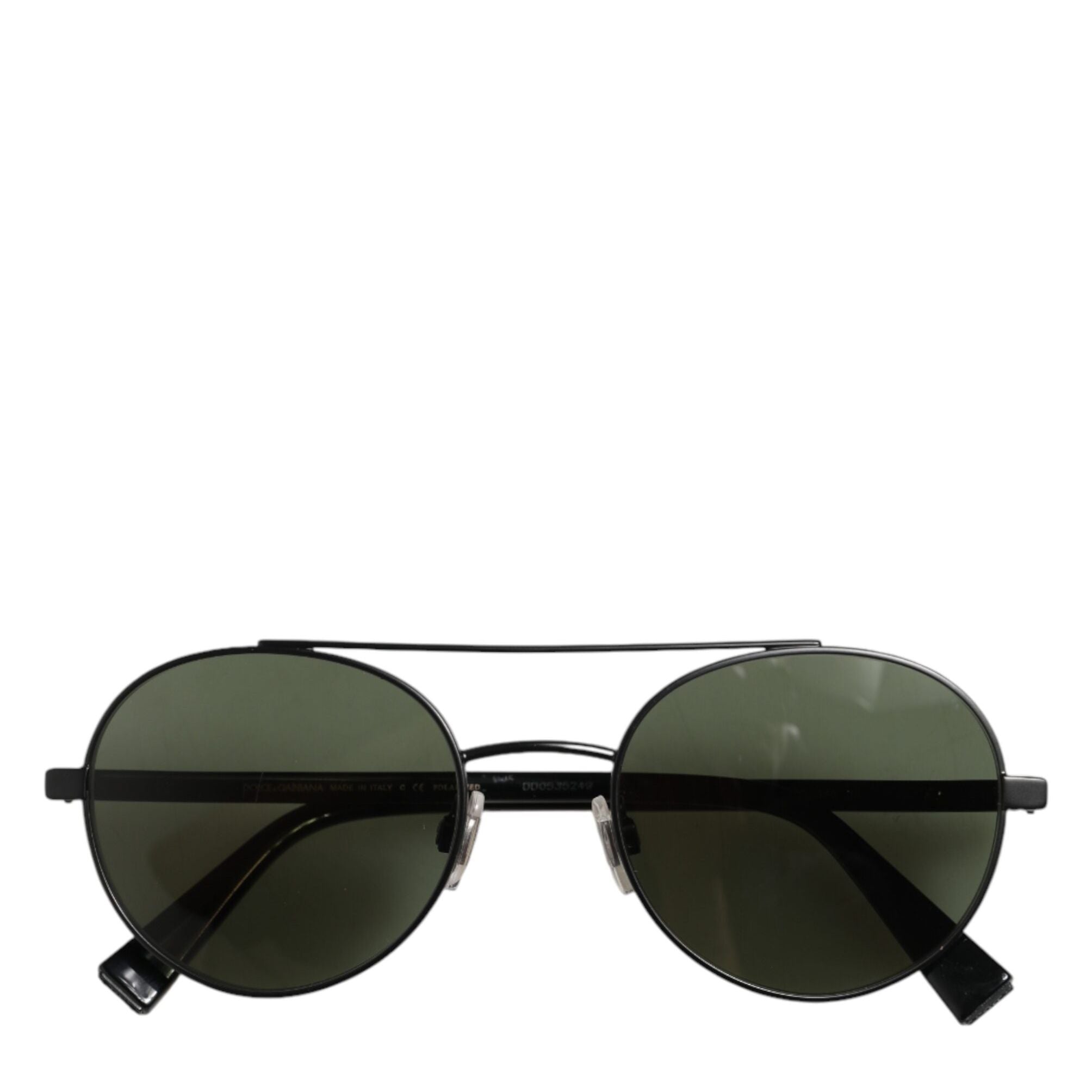 Dolce & Gabbana Matte Black Steel Frame Gray Lens Sunglasses