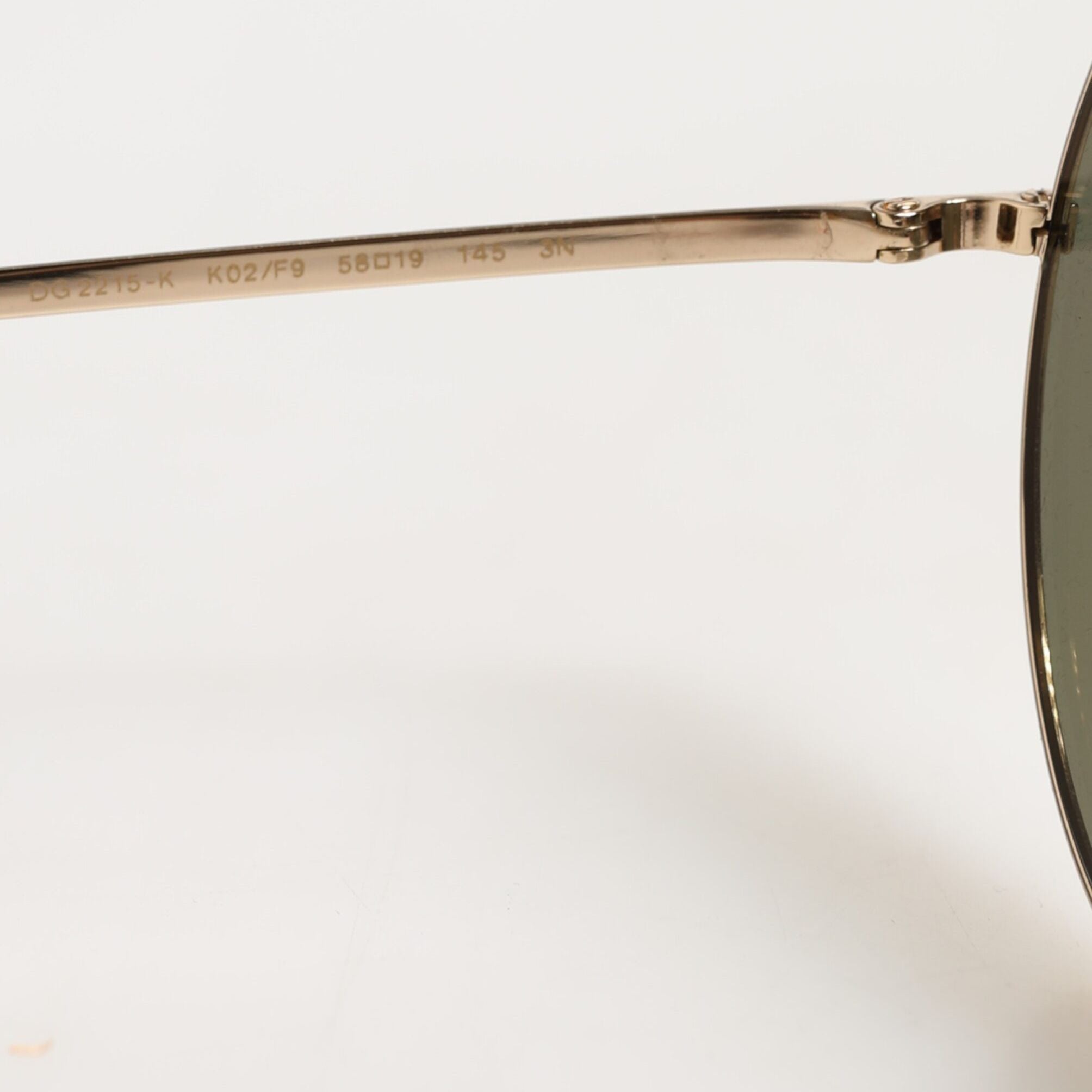 Dolce & Gabbana Gold Metal Round Shades Eyewear Sunglasses