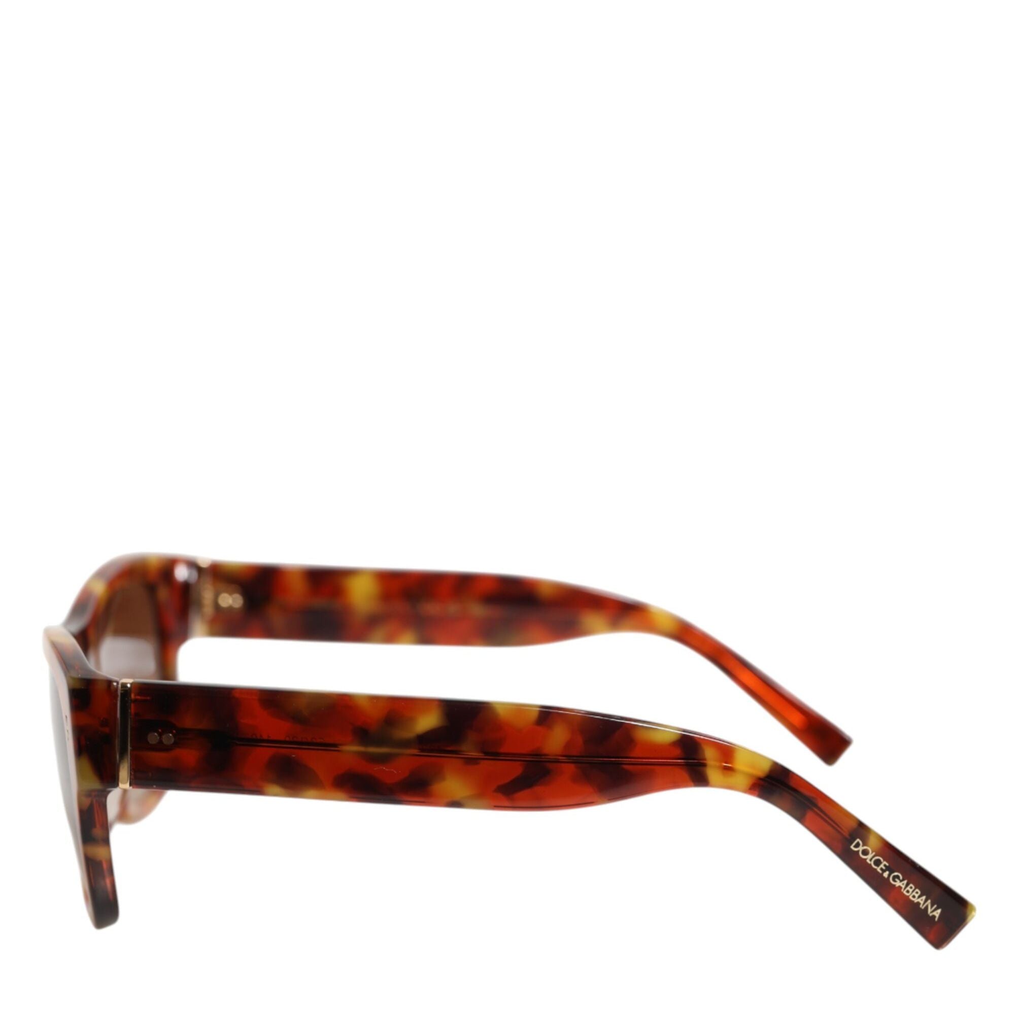 Dolce & Gabbana DG4338F Brown Havana Full Rim Round Lenses Sunglasses