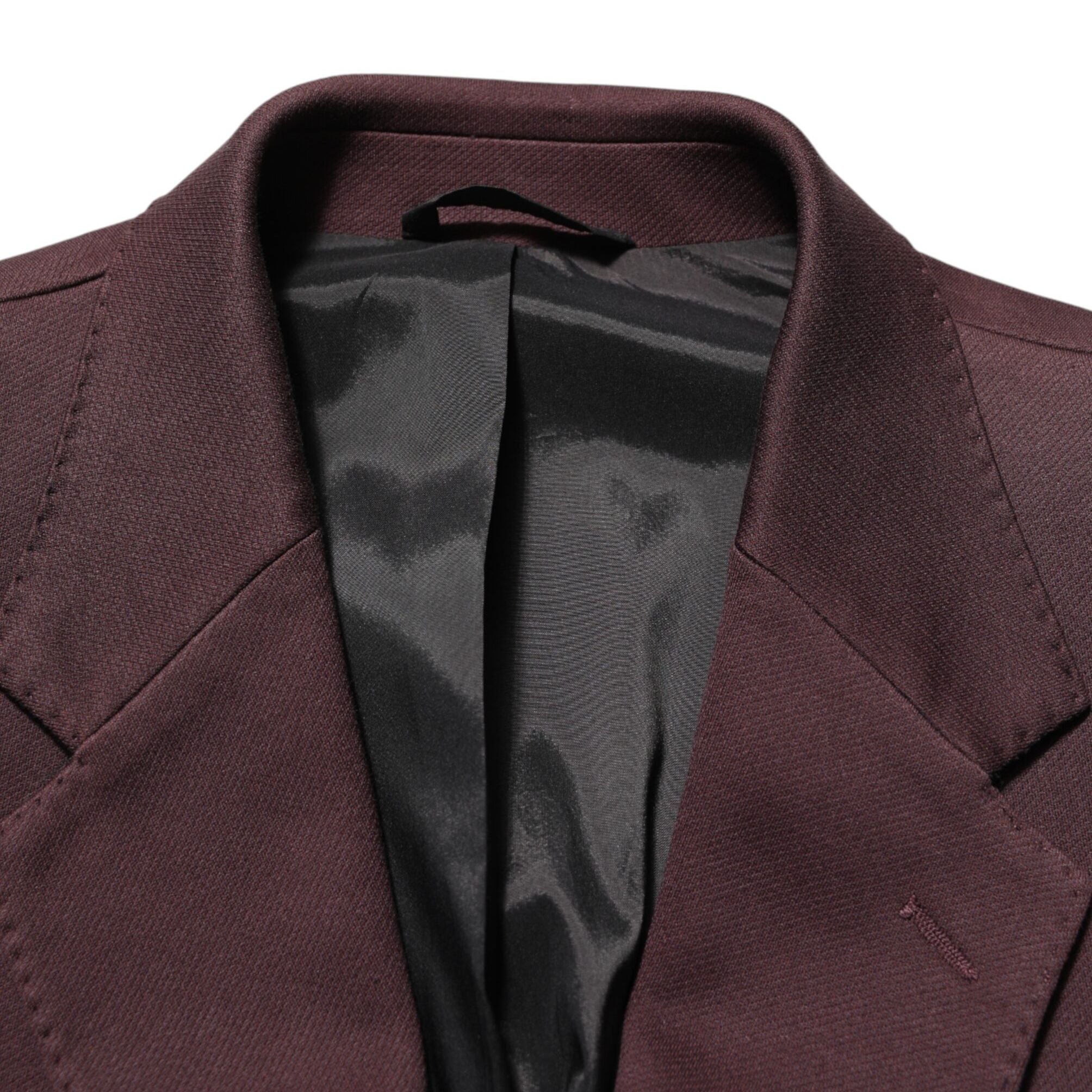 Dolce & Gabbana Maroon Cotton 2 Buttons Suit Jacket Blazer