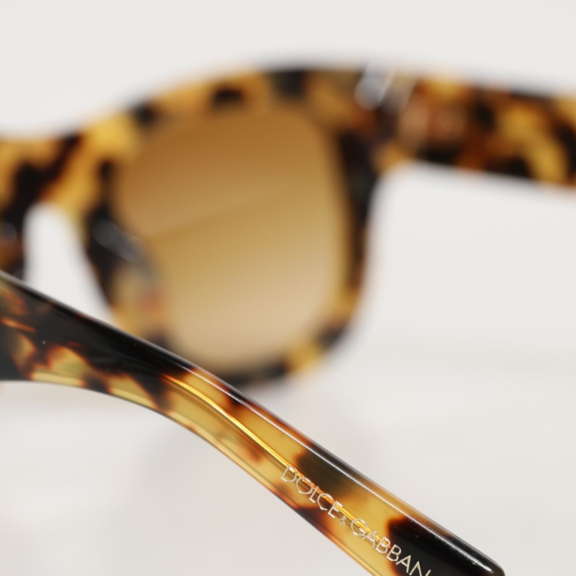 Dolce & Gabbana DG4379F White Tortoiseshell Gradient Acetate Shades Sunglasses
