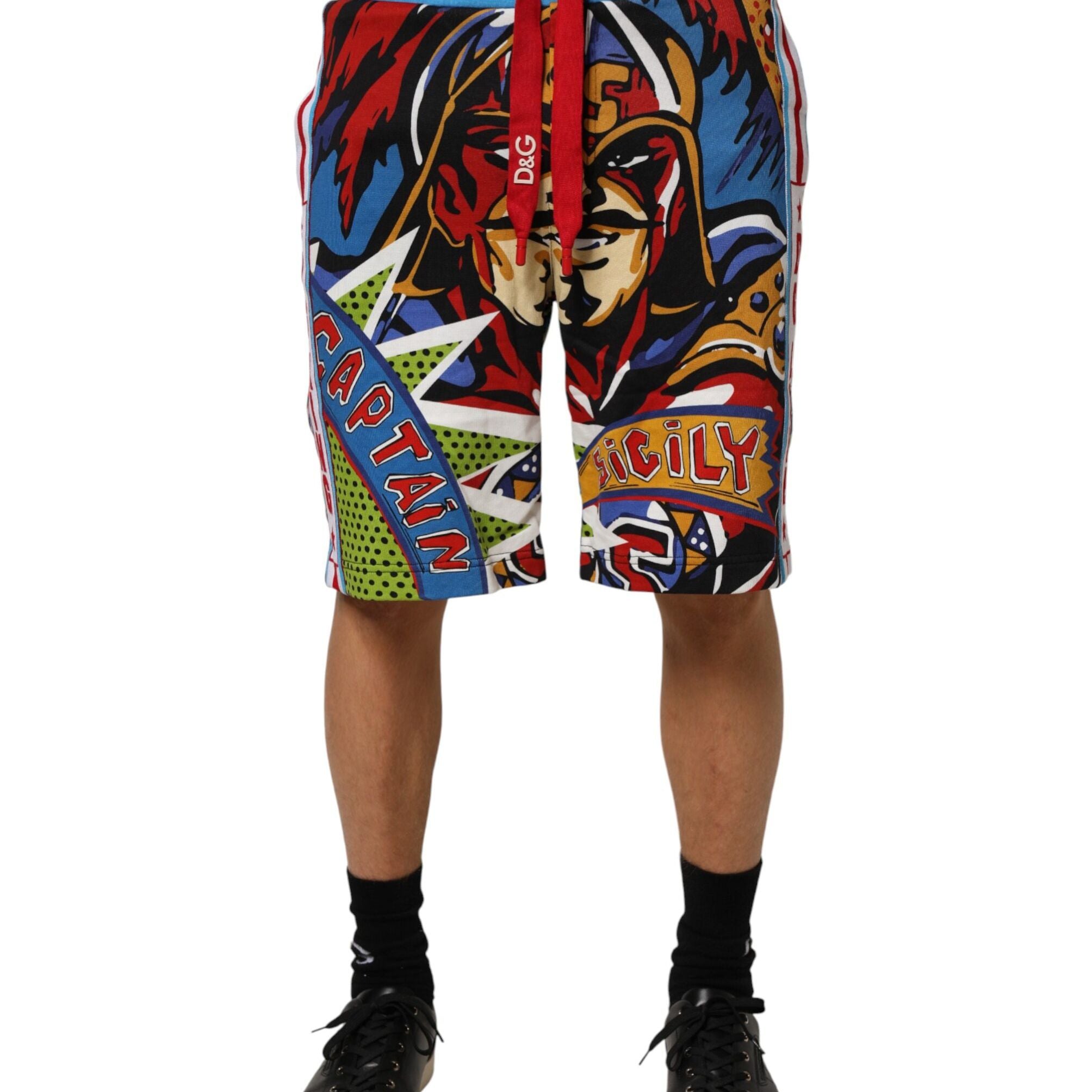 Dolce & Gabbana Multicolor Captain Sicily Men Bermuda Shorts