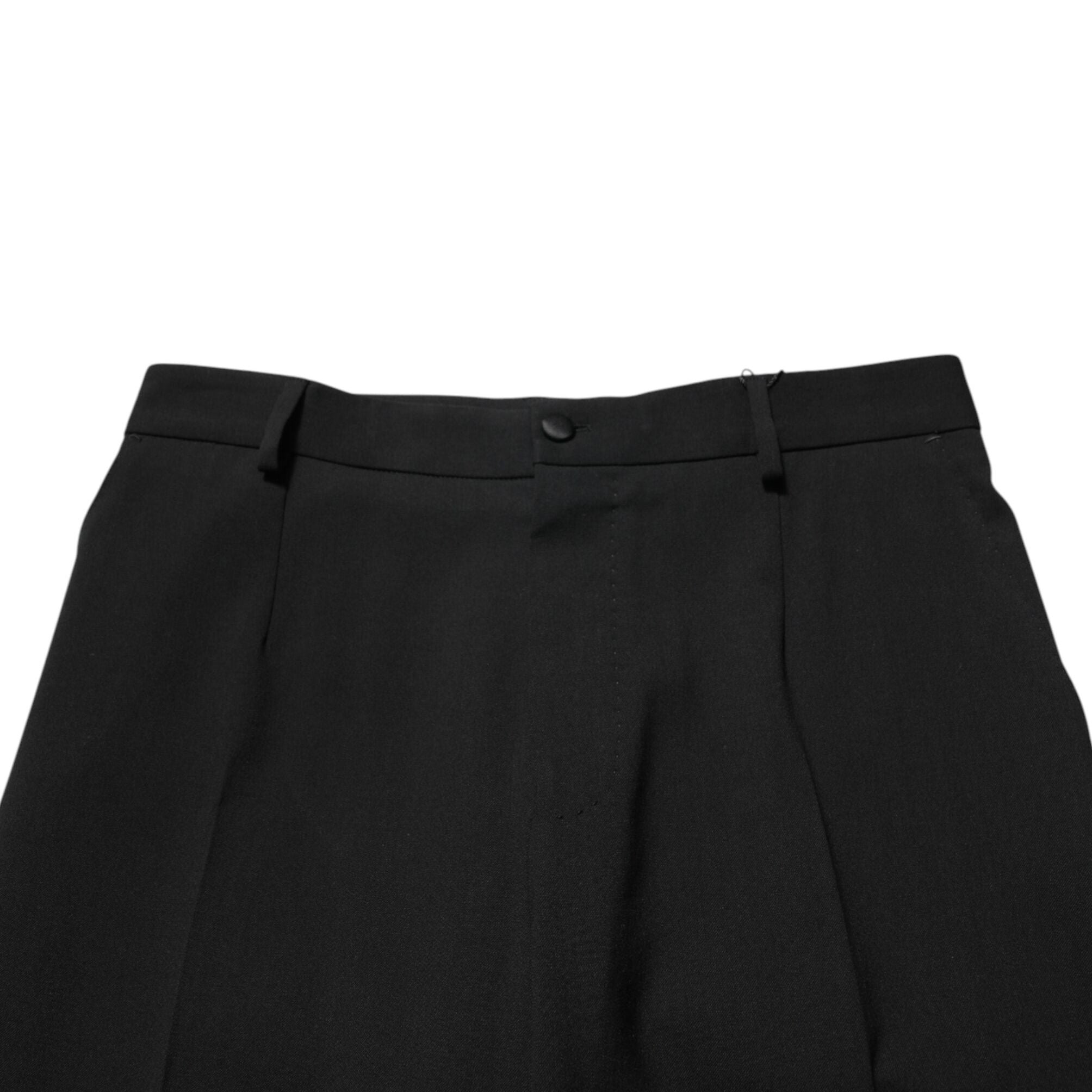 Dolce & Gabbana Black Wool Formal Dress Men Trouser Pants