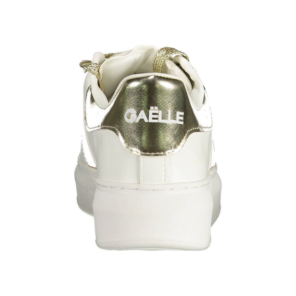 Gaelle Paris Bianco Polyurethane Women Sneaker