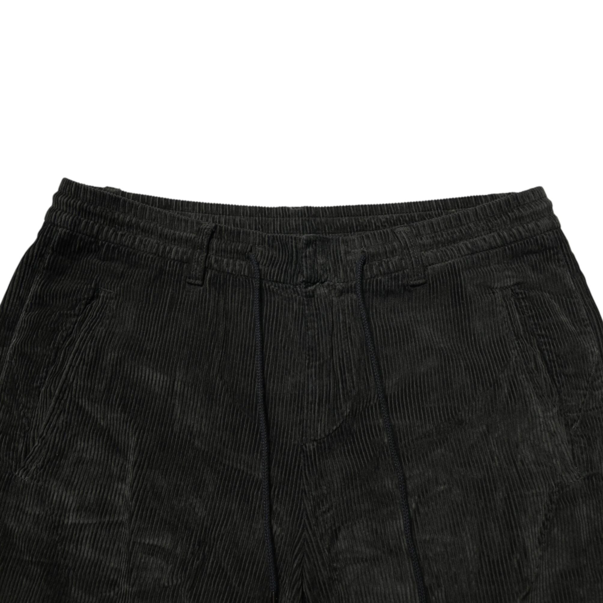 Dondup Black Mid Waist Cropped Corduroy Men Trouser Pants