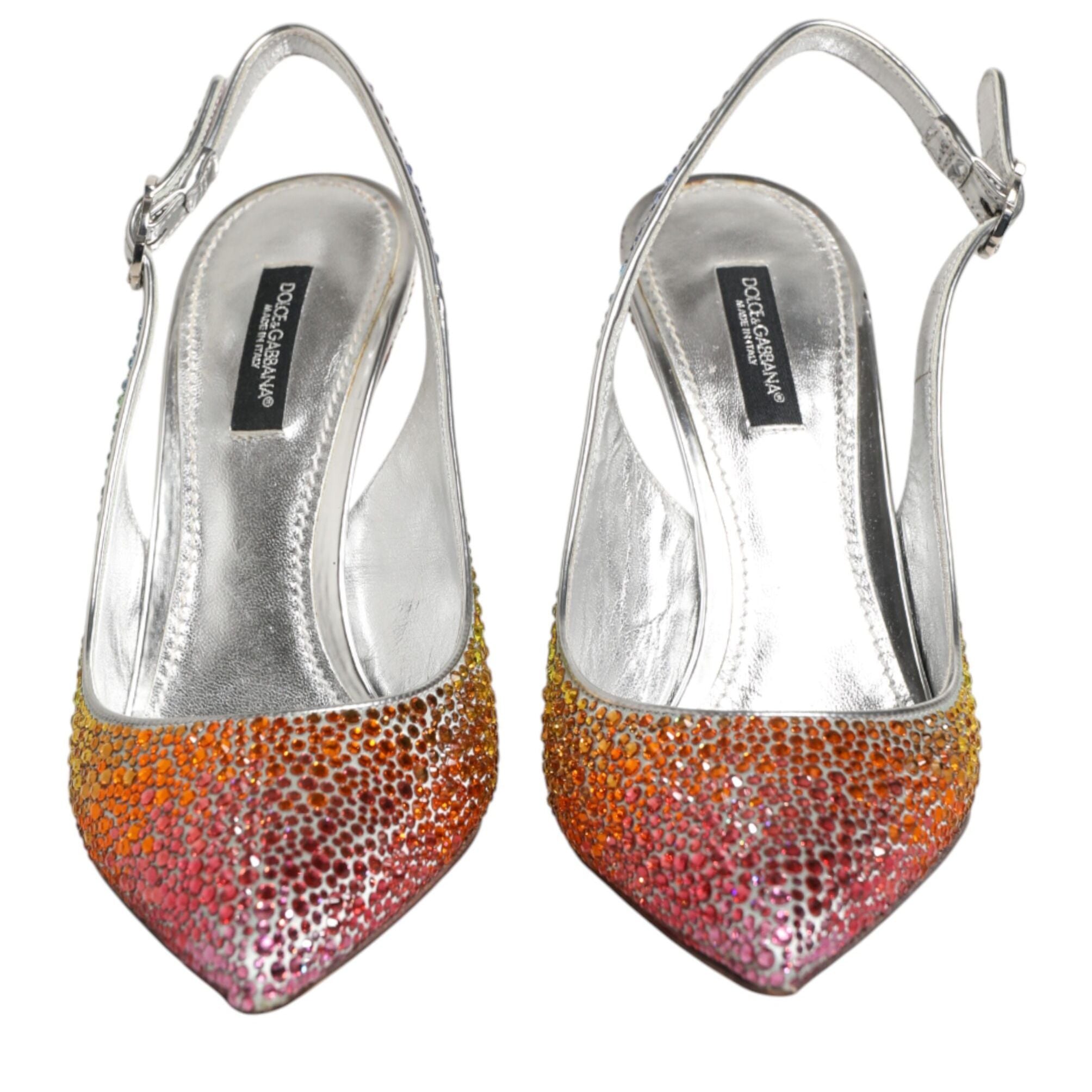 Dolce & Gabbana Multicolor Sequin Slingback Pumps Shoes
