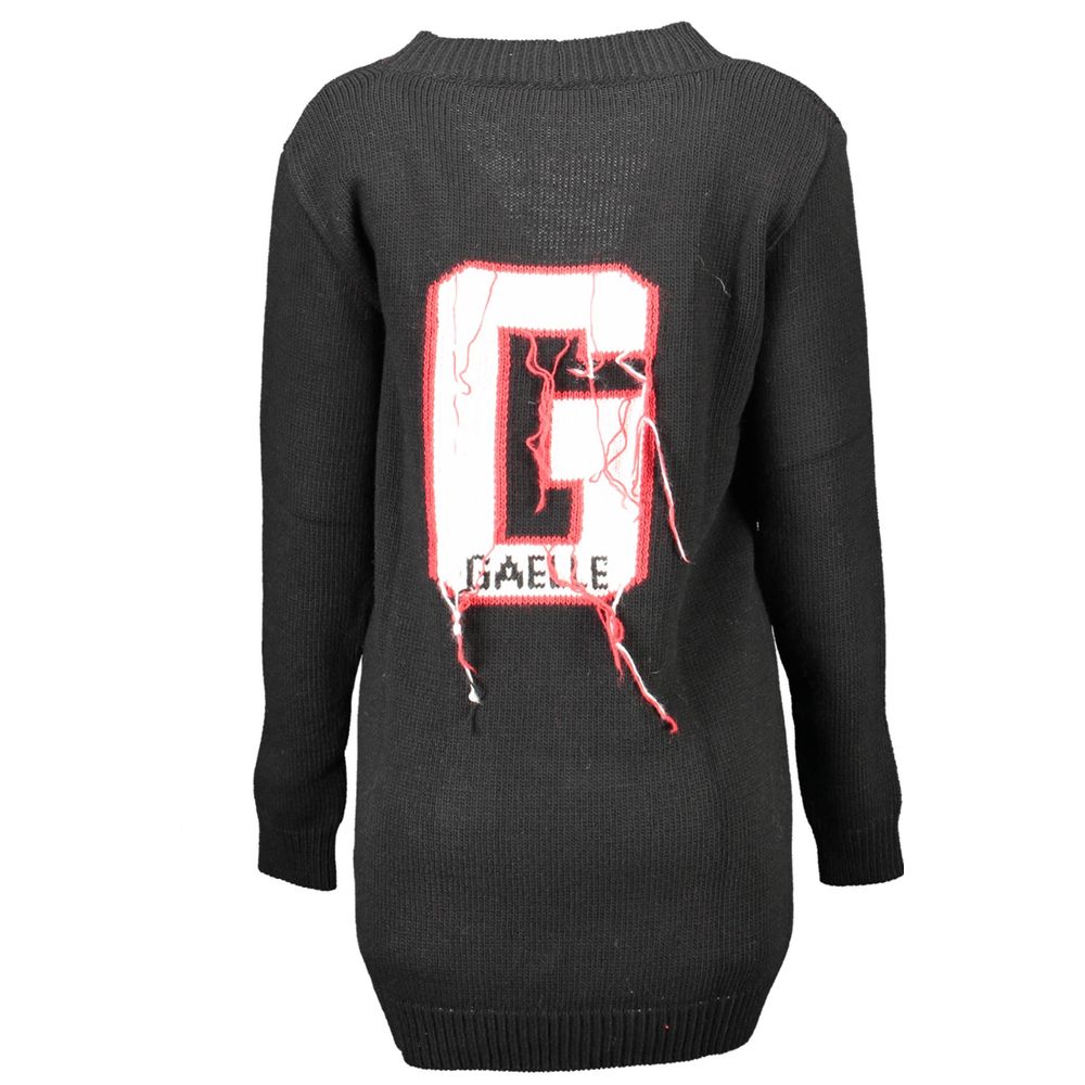 Gaelle Paris Black Acrylic Women Cardigan