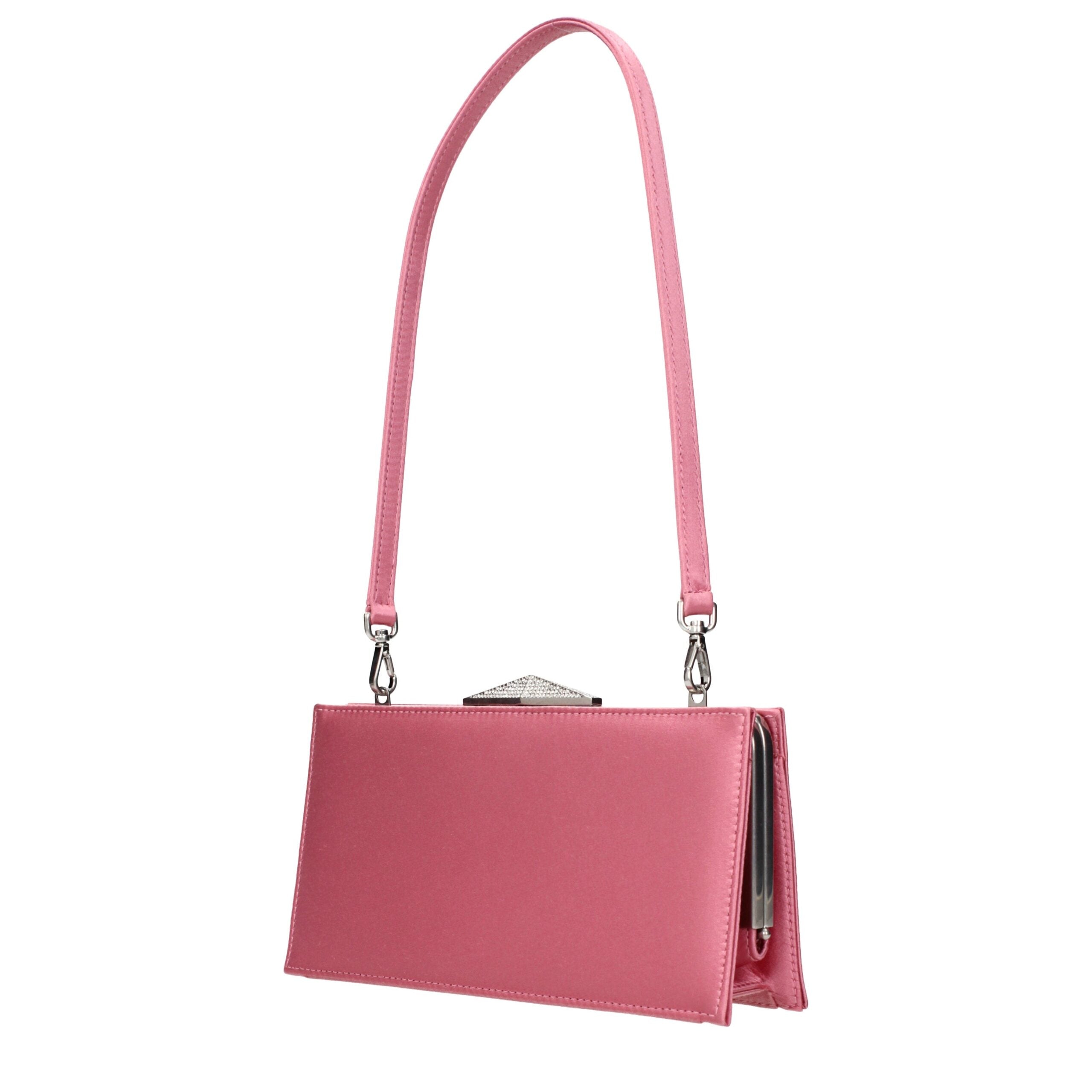 Jimmy Choo Pink Satin Clutch Bag