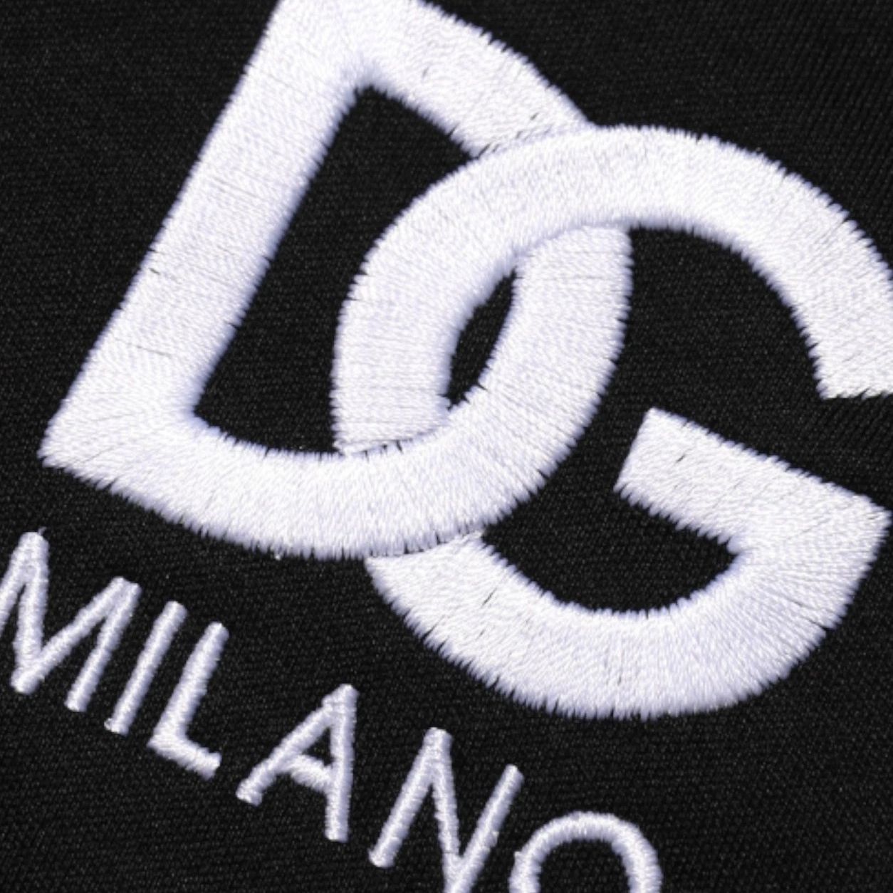 Dolce & Gabbana Black Cotton DG Logo Embroidery Top T-shirt