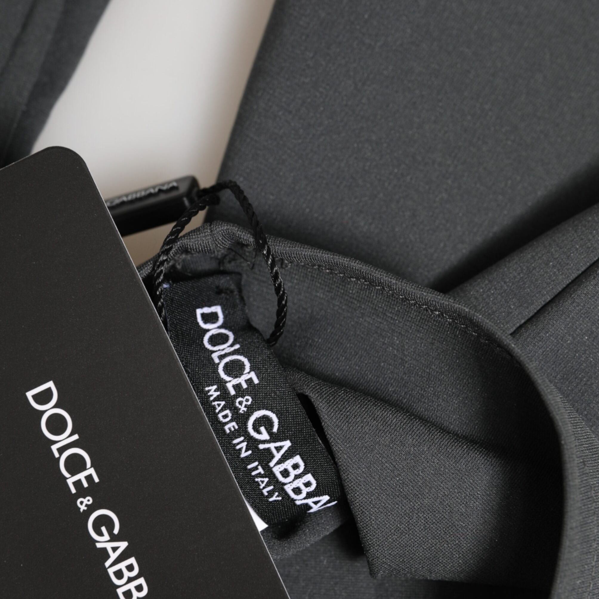 Dolce & Gabbana Dark Gray Viscose Elbow Length Mitten Men Gloves