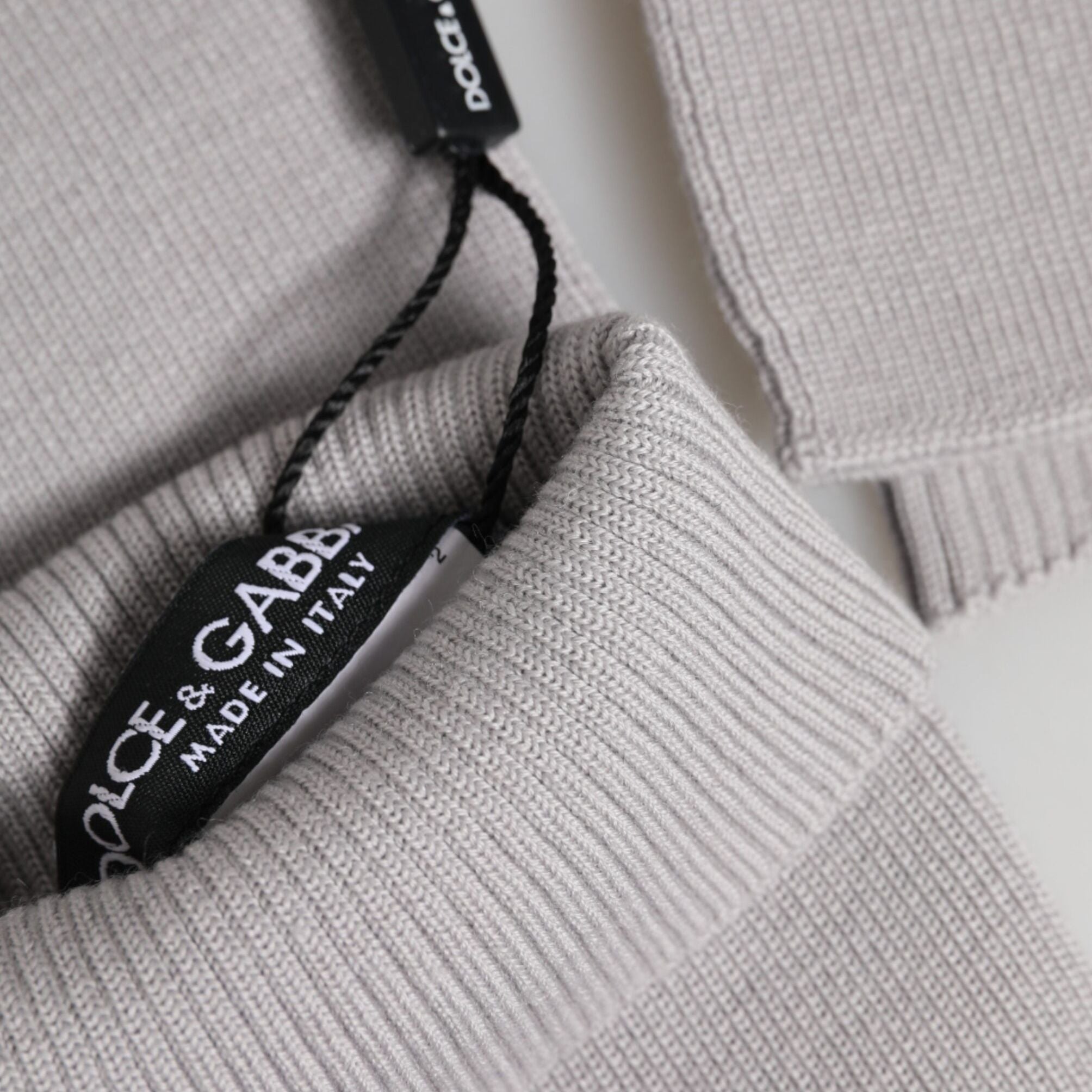 Dolce & Gabbana Gray Virgin Wool Knitted Fingerless Men Gloves