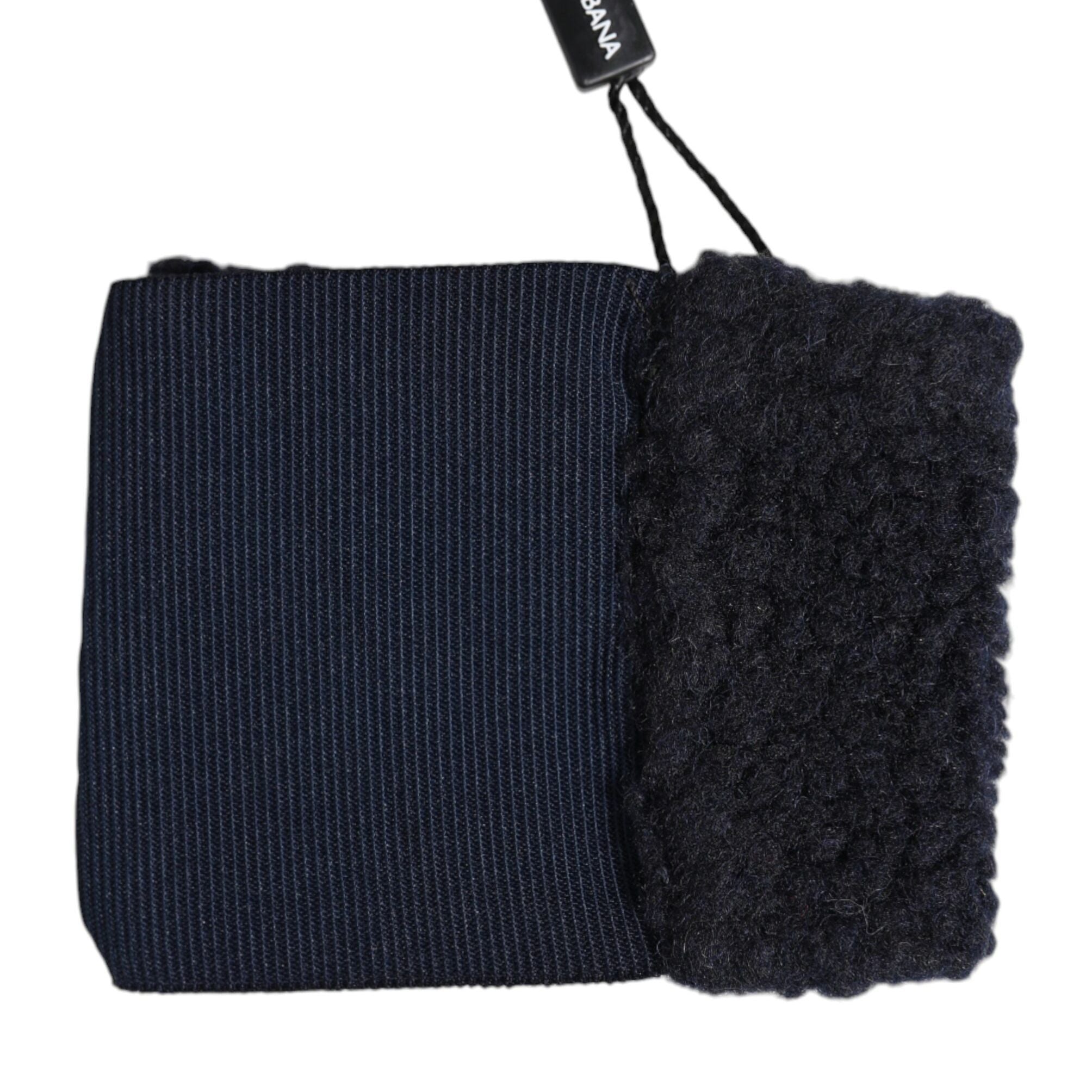 Dolce & Gabbana Black Polyester Logo Plaque Men One Size Wristband