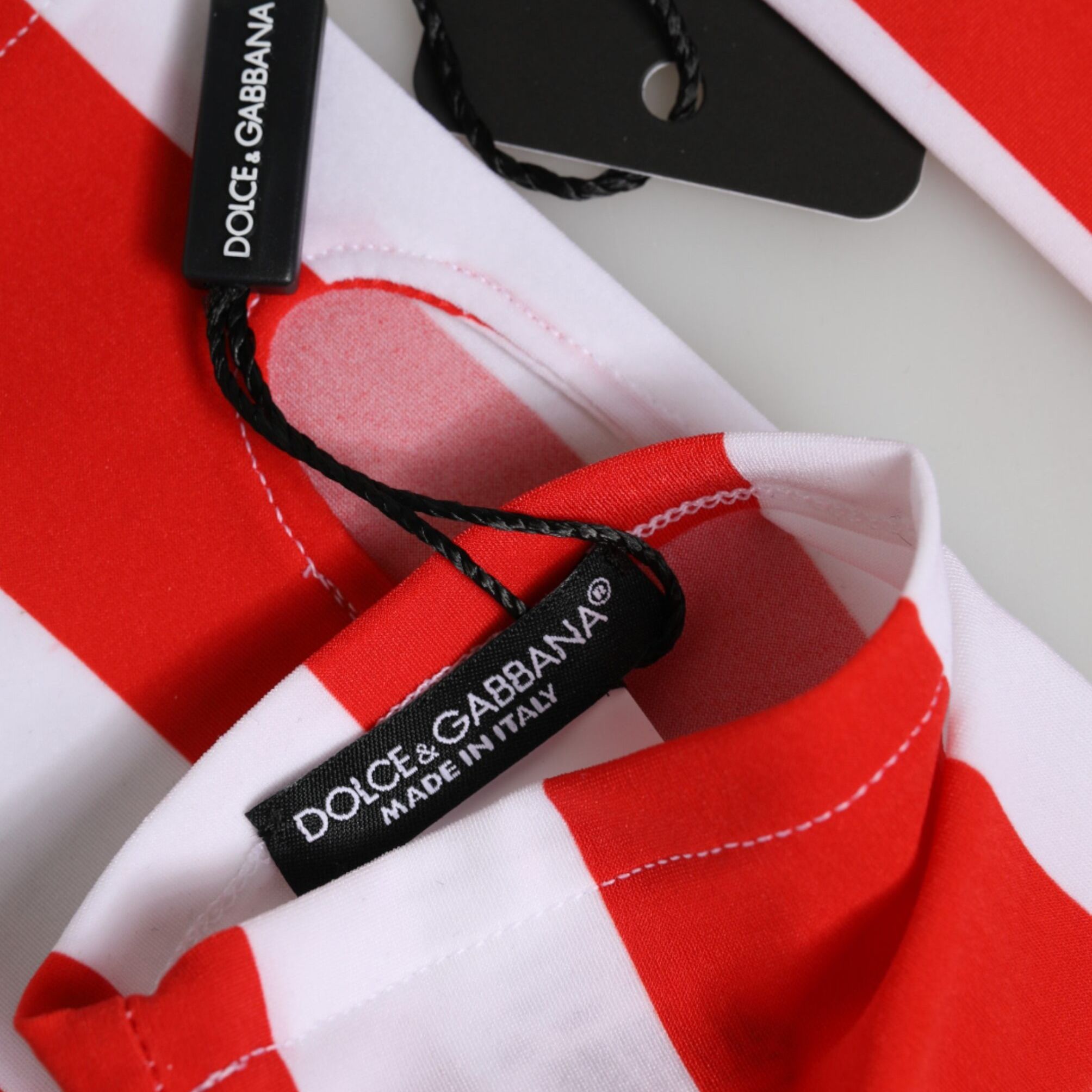 Dolce & Gabbana Red White Nylon Fingerless Wrist Length Gloves