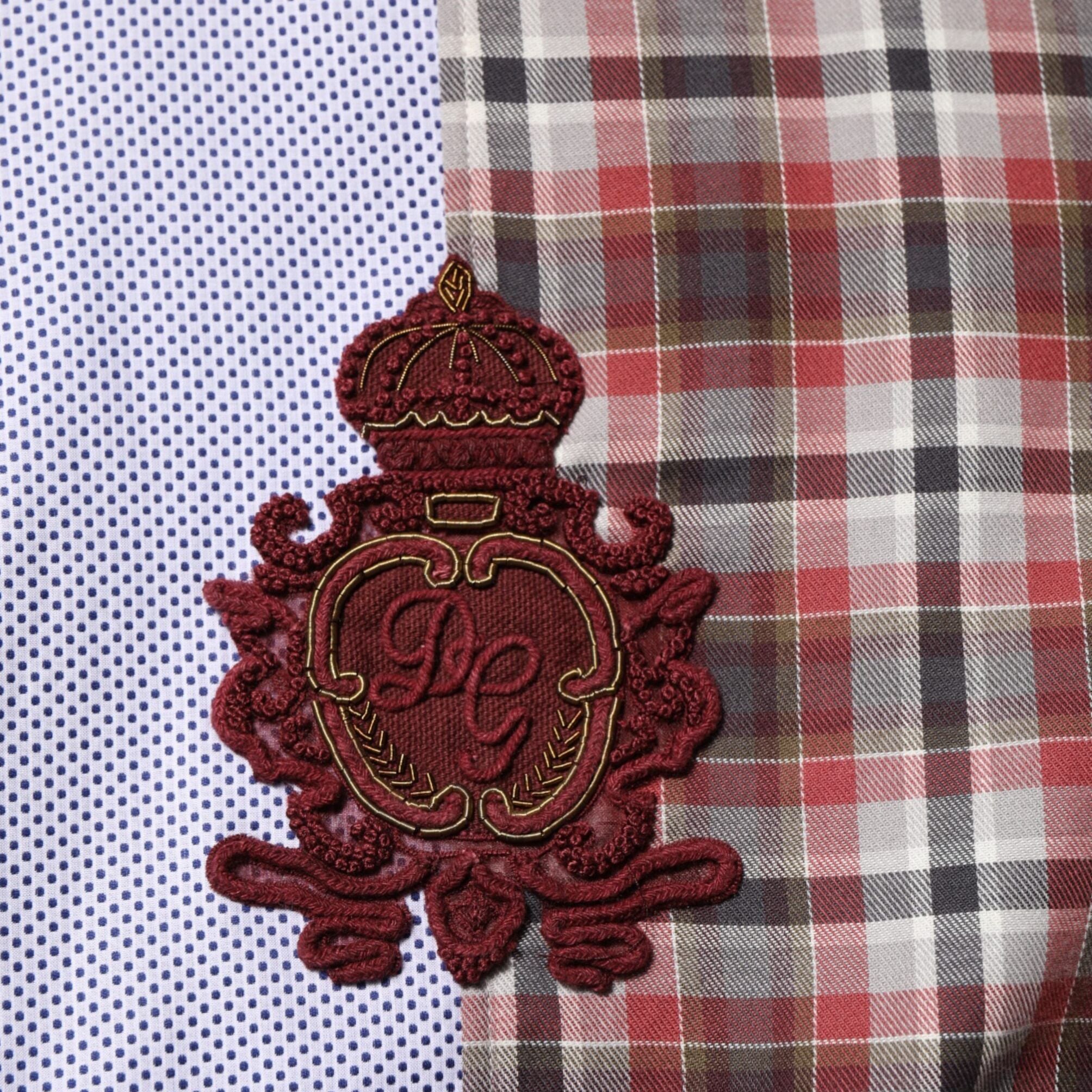 Dolce & Gabbana Multicolor Cotton Collared Checkered Shirt