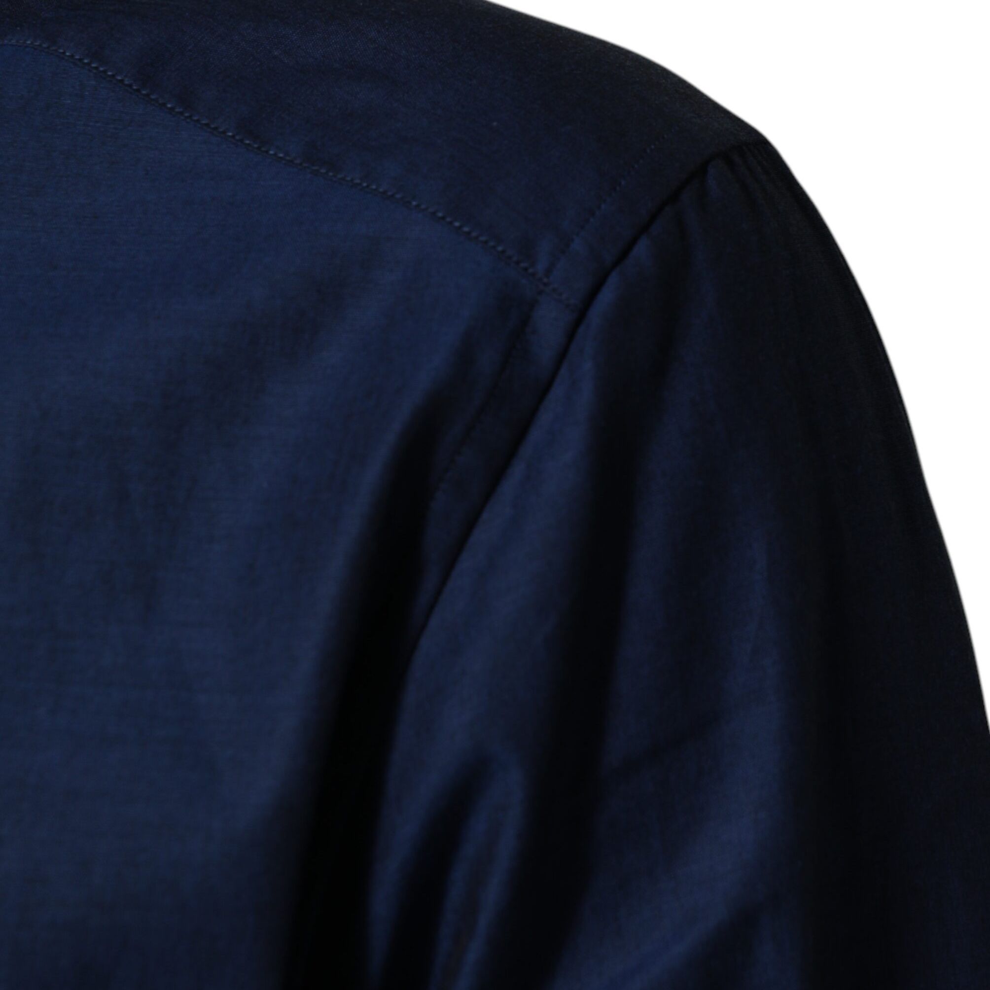 Dolce & Gabbana Blue Cotton Collared Men GOLD Dress Shirt