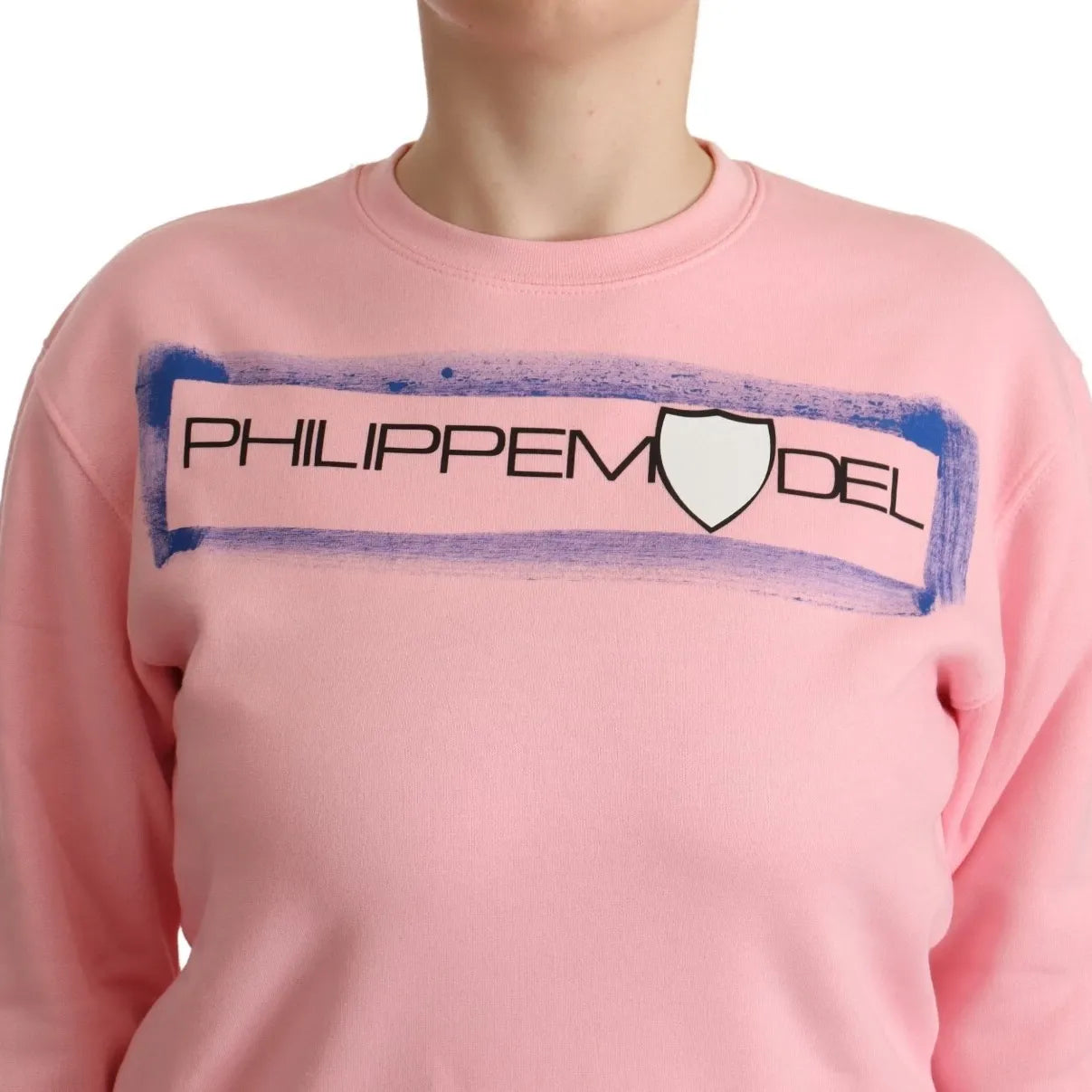Philippe Model Pink Printed Long Sleeves Pullover Sweater