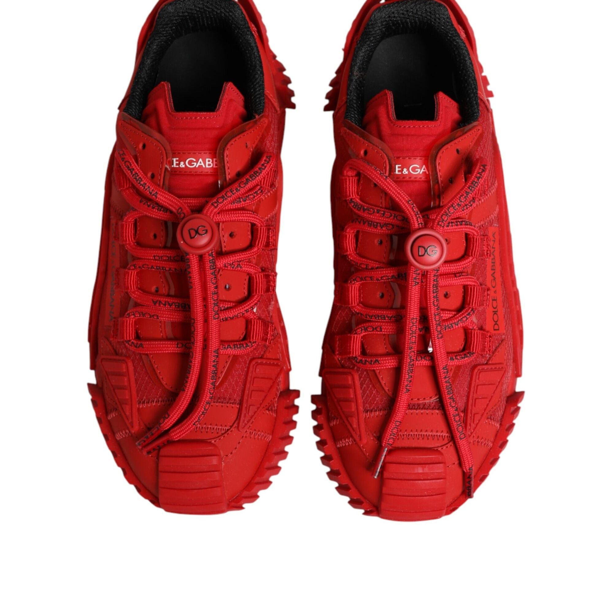 Dolce & Gabbana Red Logo Lace Low Top NS1 Sneakers Shoes