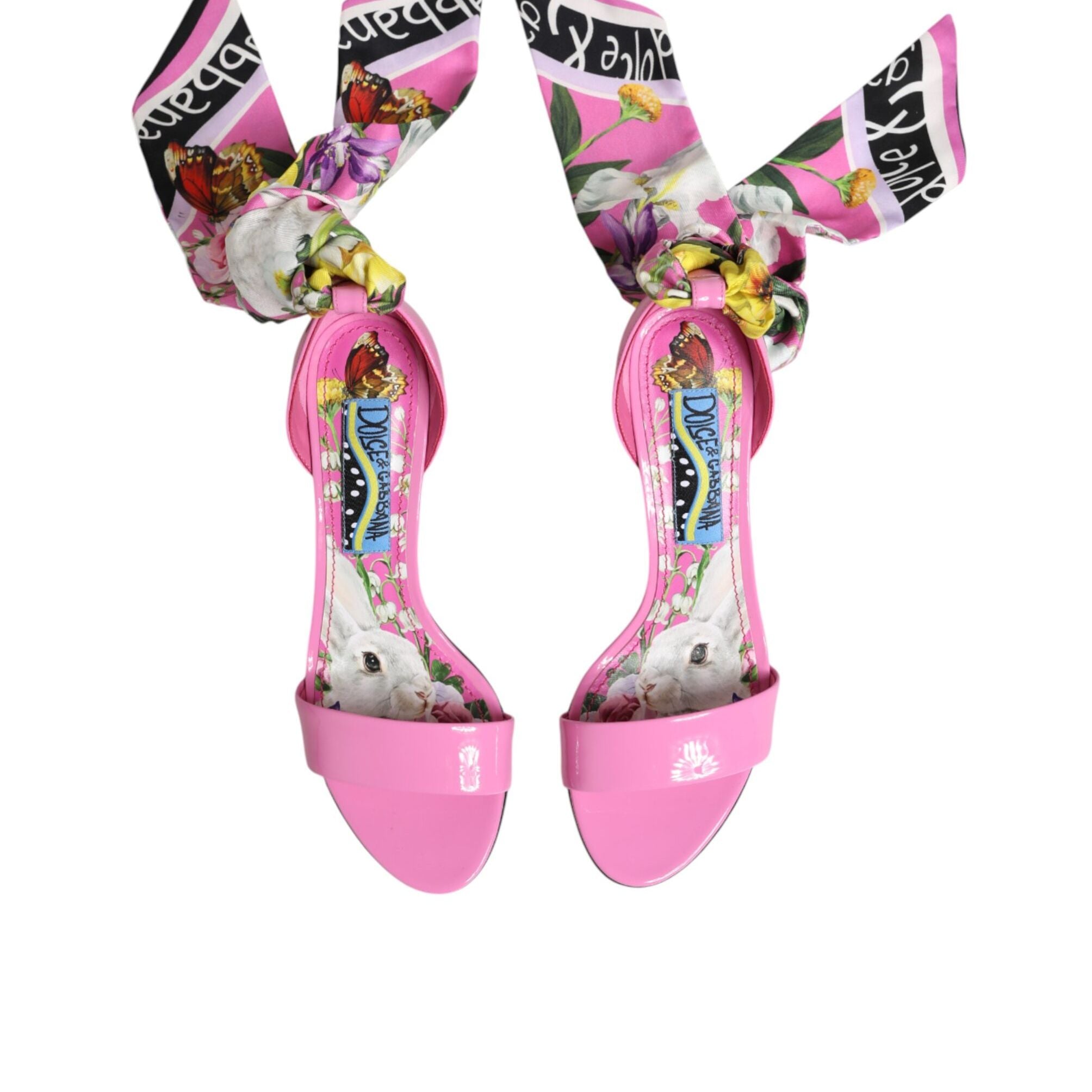 Dolce & Gabbana Pink Leather High Heels Sandals Shoes
