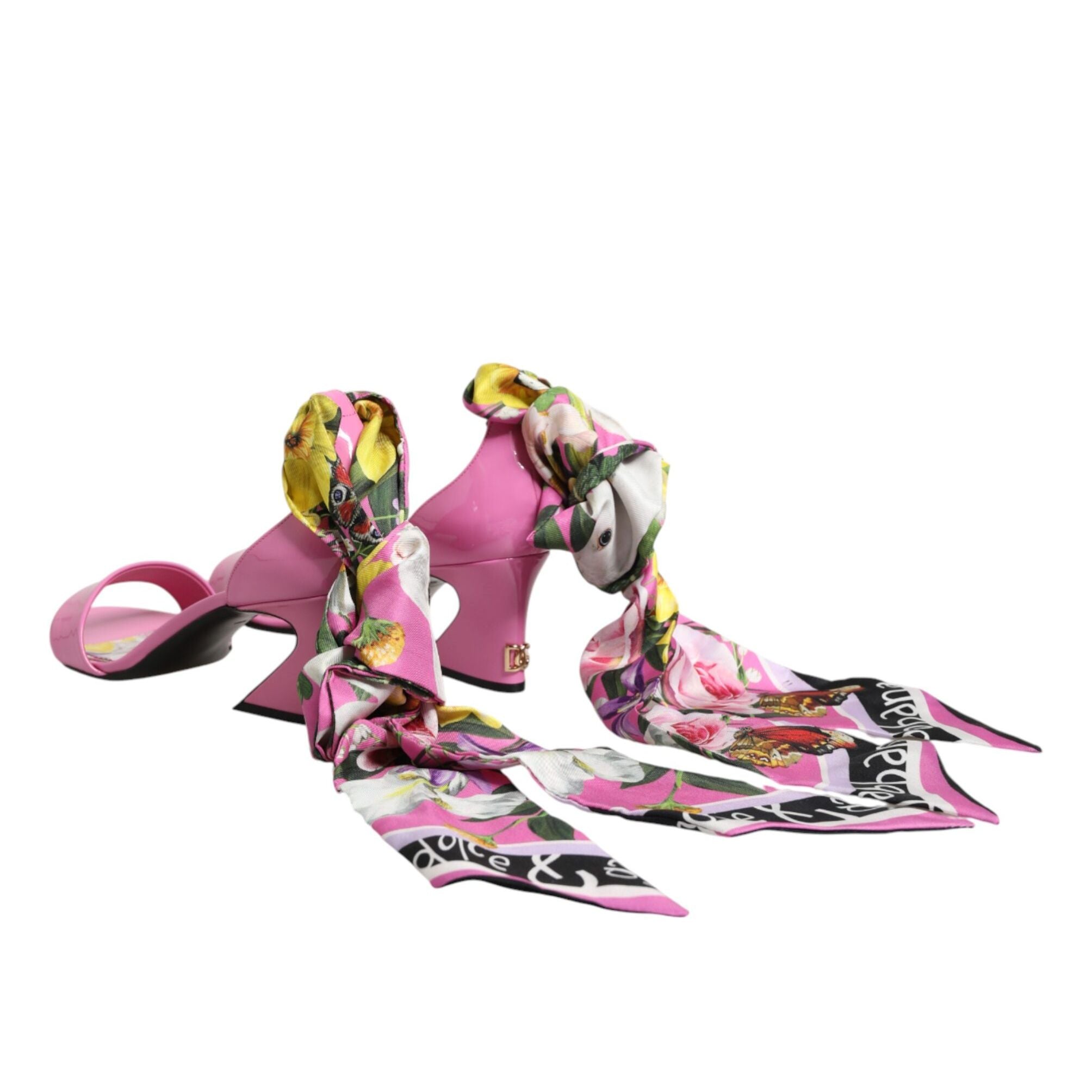 Dolce & Gabbana Pink Leather High Heels Sandals Shoes